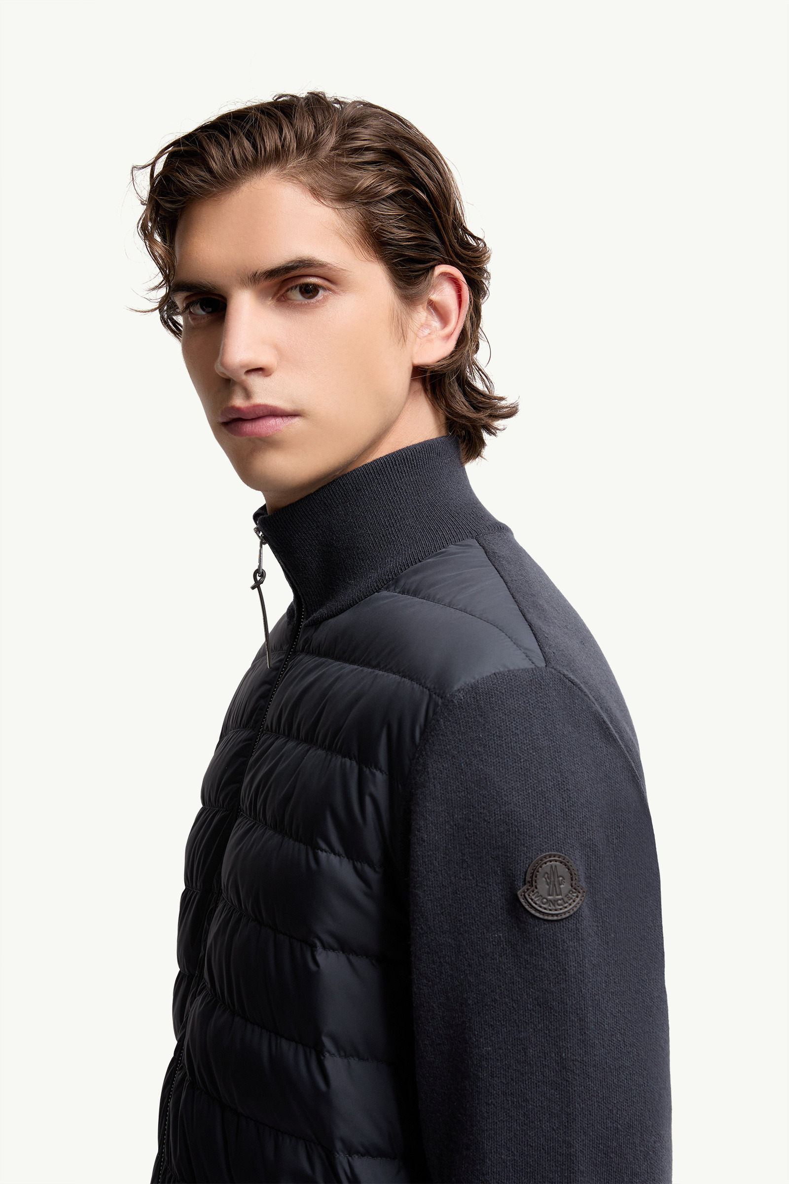 Padded Wool & Cashmere Zip-Up Cardigan - 4