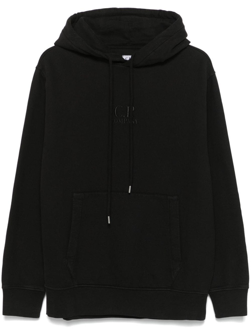 logo fleece hoodie 1