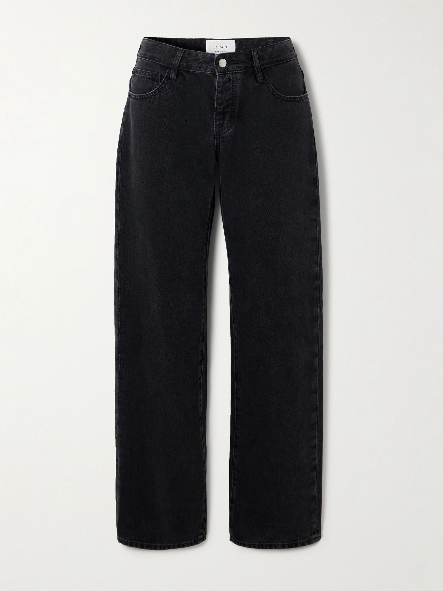 90s low-rise straight-leg organic jeans Black - 1