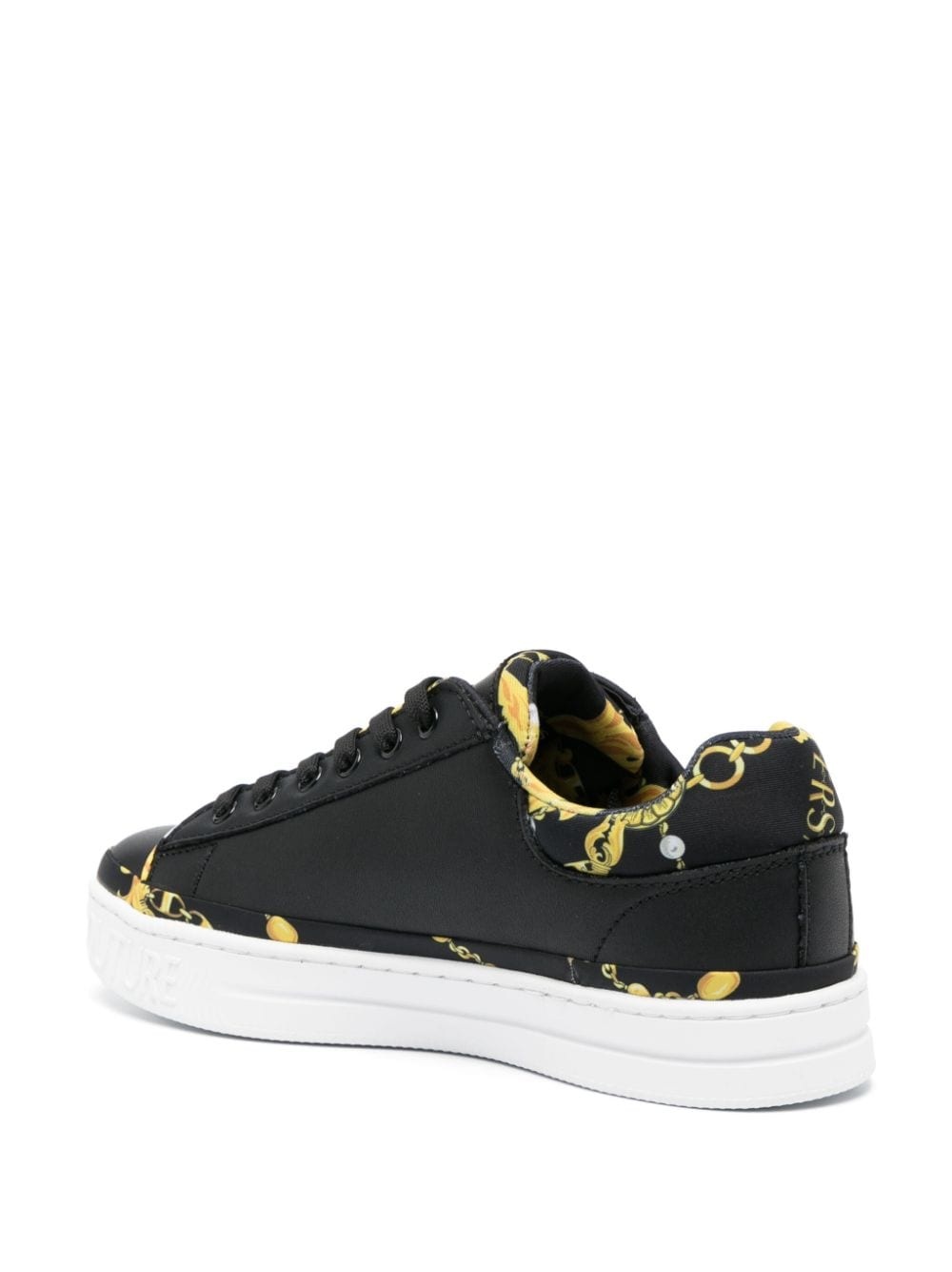 Chain Couture-print low-top sneakers - 3