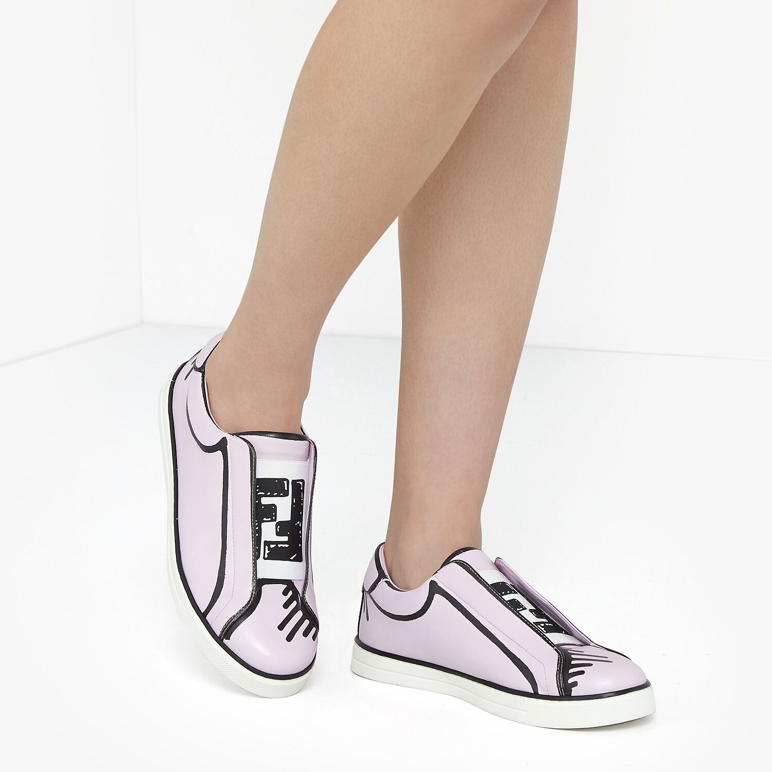 Fendi Roma Joshua Vides nappa leather slip-ons - 5