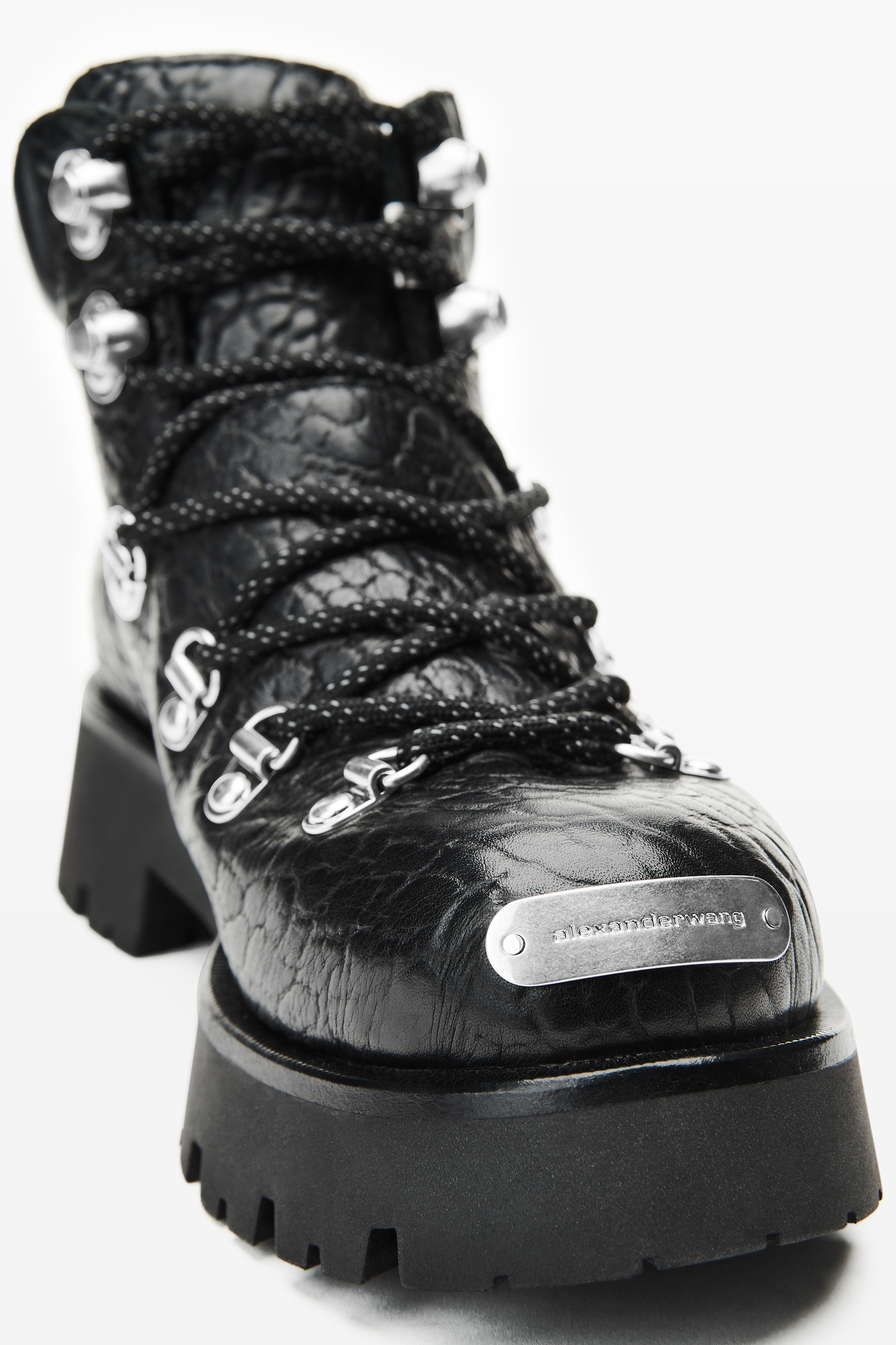 Black Leather Arbor Lace Up Boot - 2