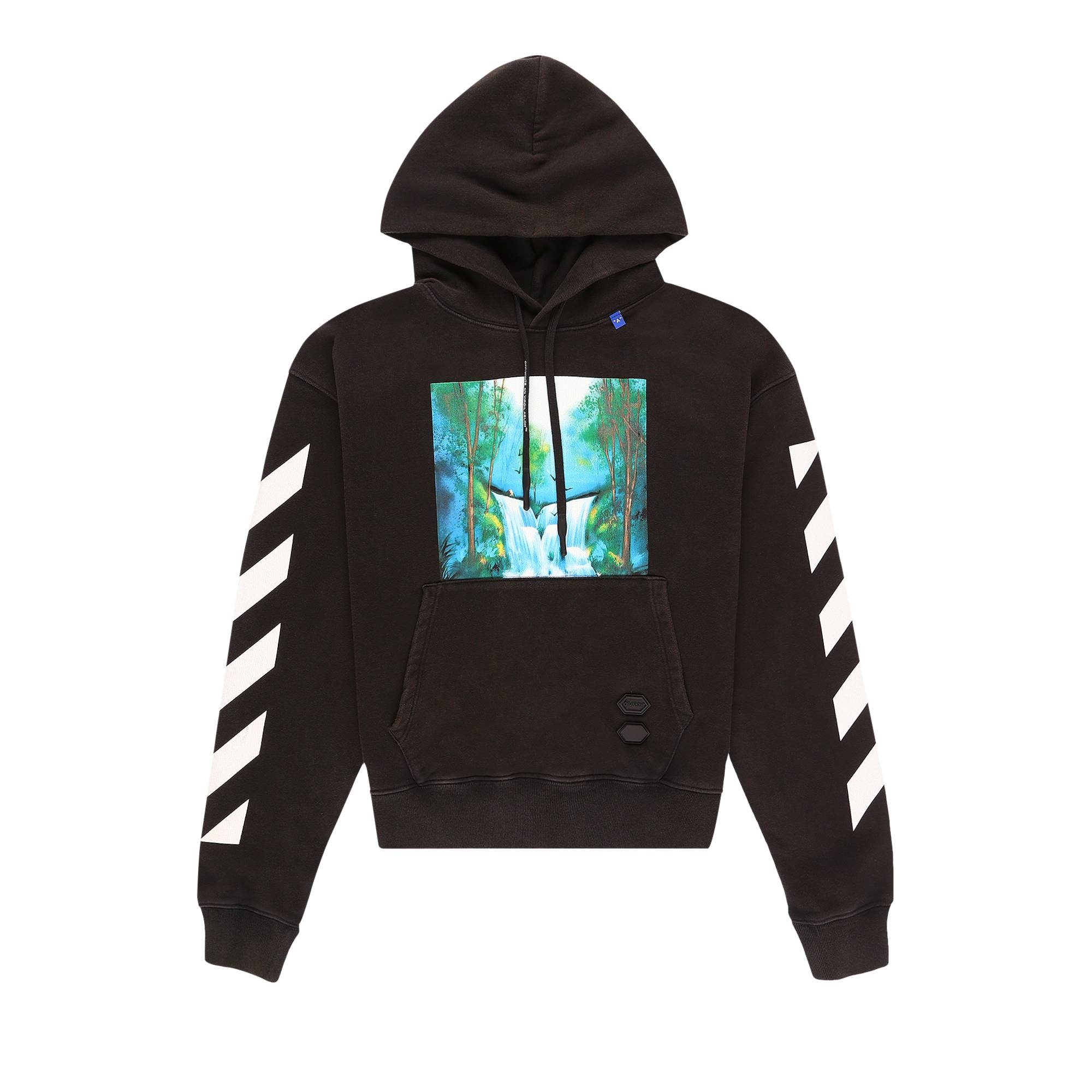 Off-White Diag Waterfall Over Hoodie 'Black / Multicolor' - 1
