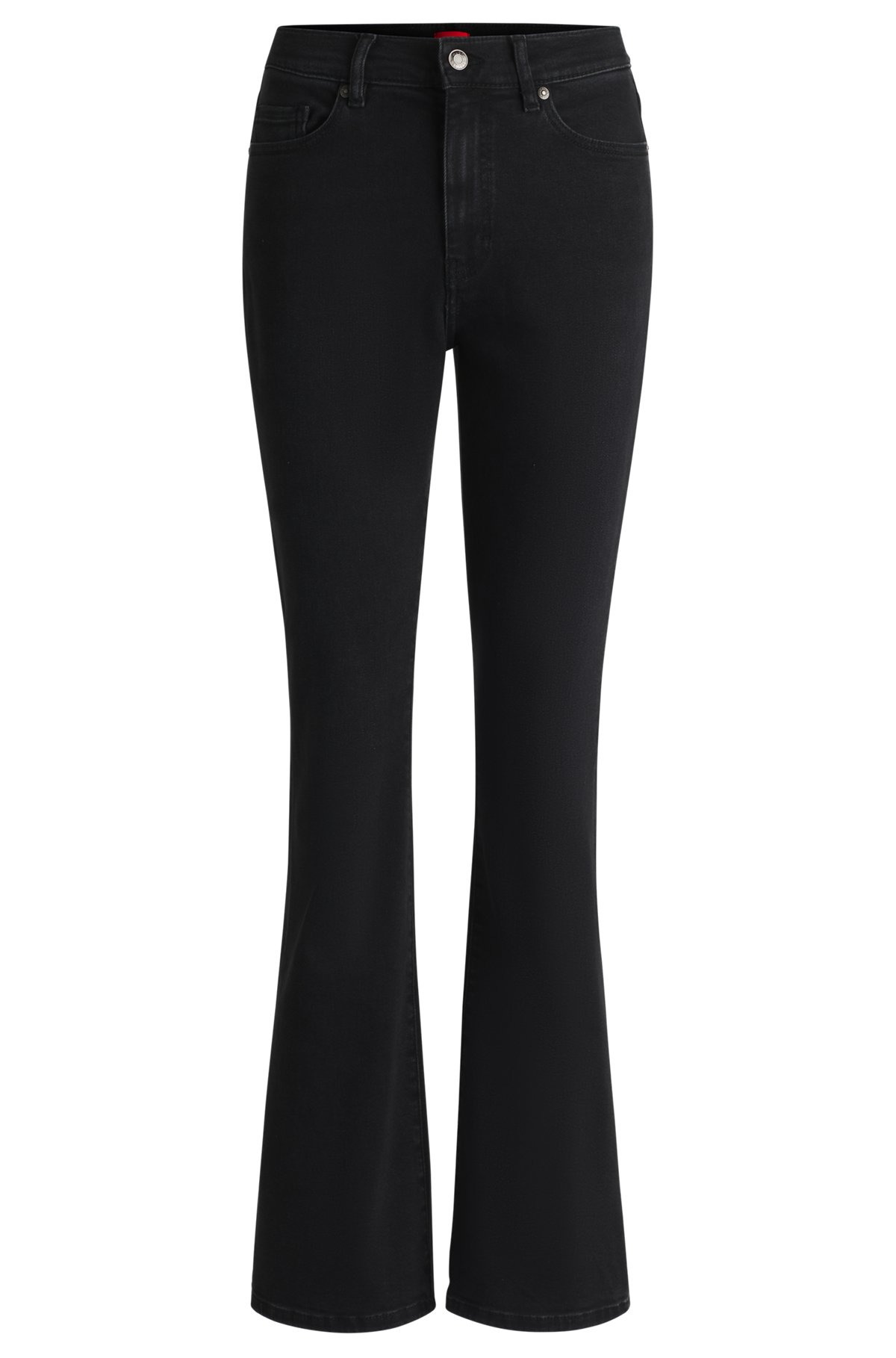 SLIM-FIT JEANS IN BLACK STRETCH DENIM - 1