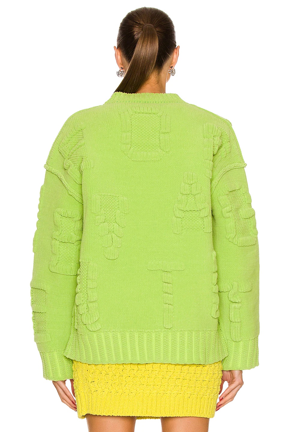Alphabet Chenille Knit Sweater - 4