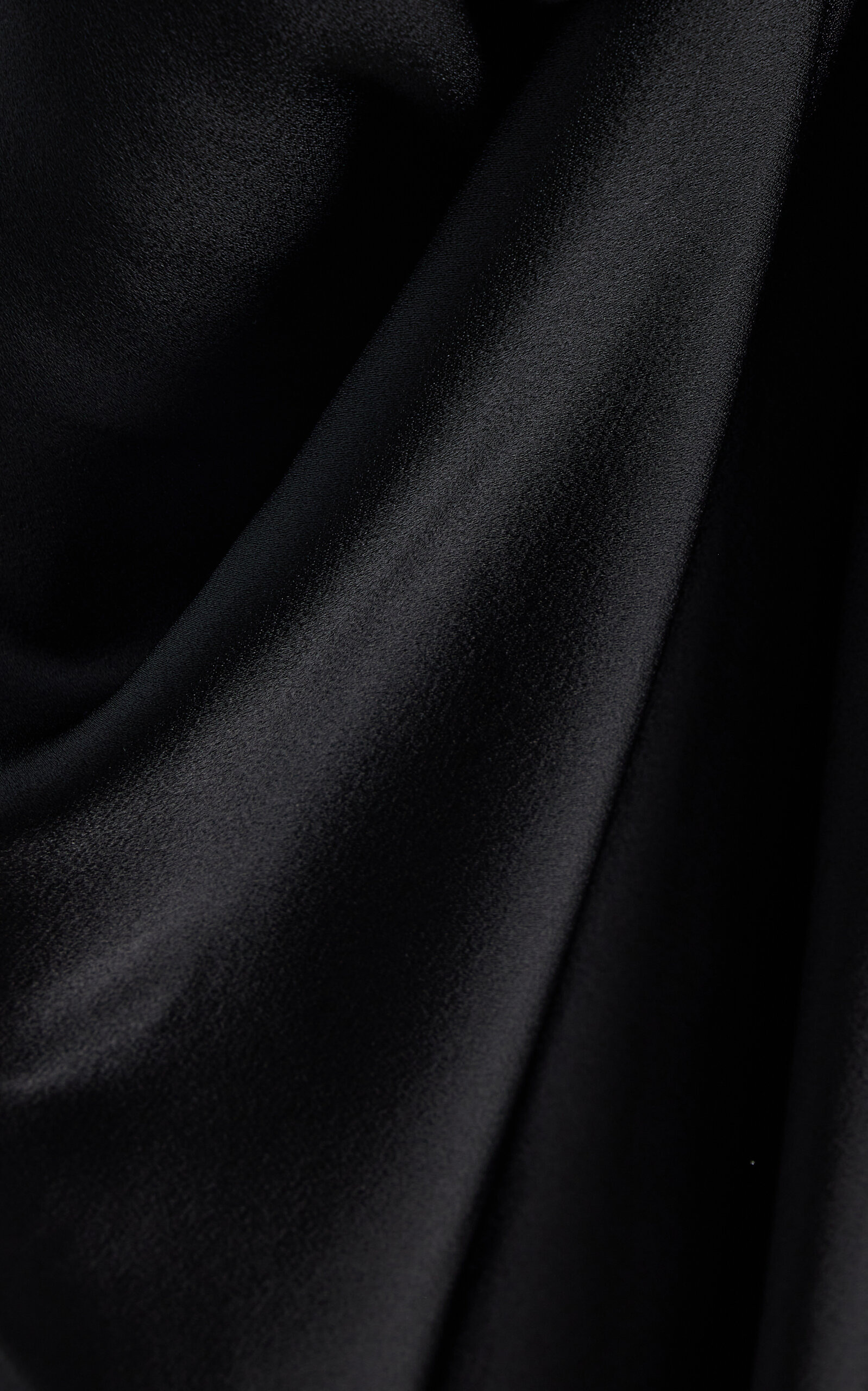 Draped Satin Gown black - 5