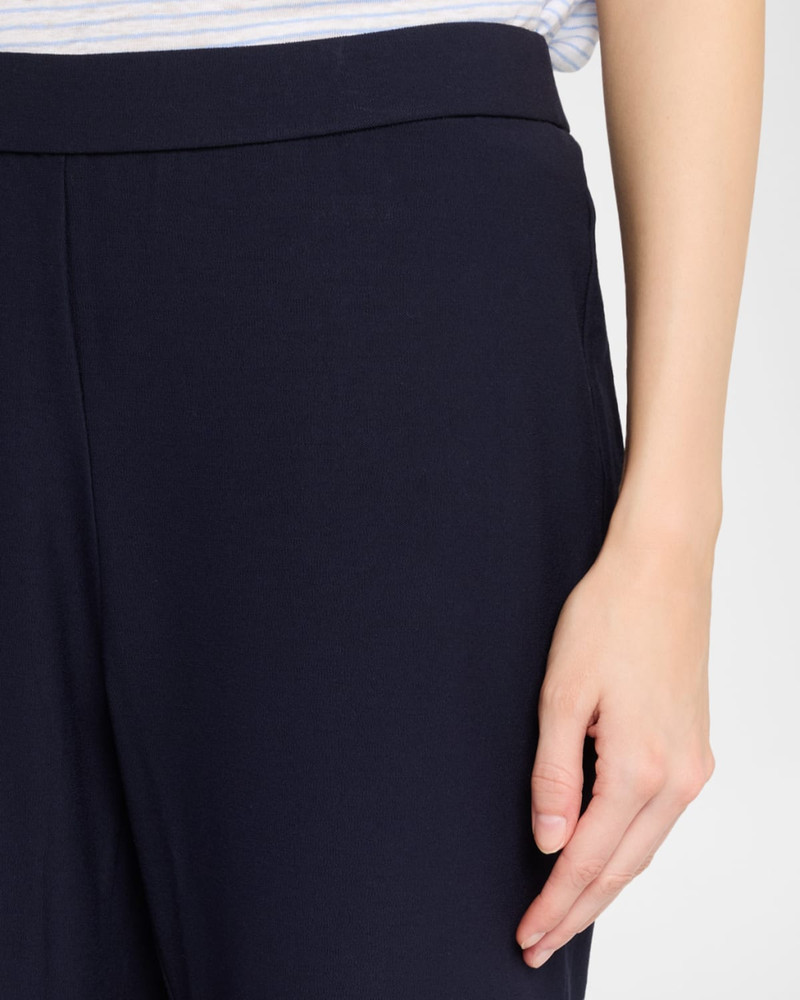 Stretch Ponte Cropped Kick-Flare Pants 5