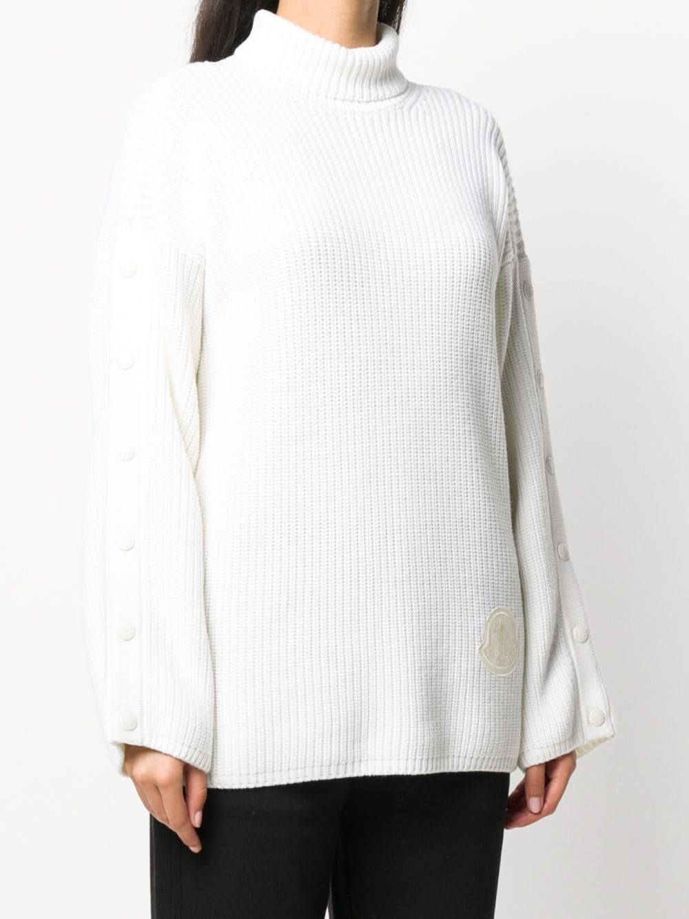 bell sleeves logo patch jumper - 3