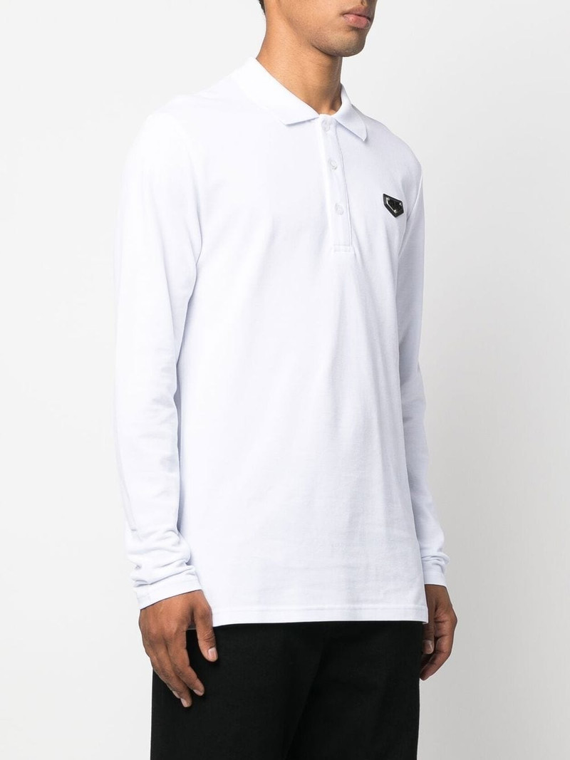 logo-plaque polo shirt 3
