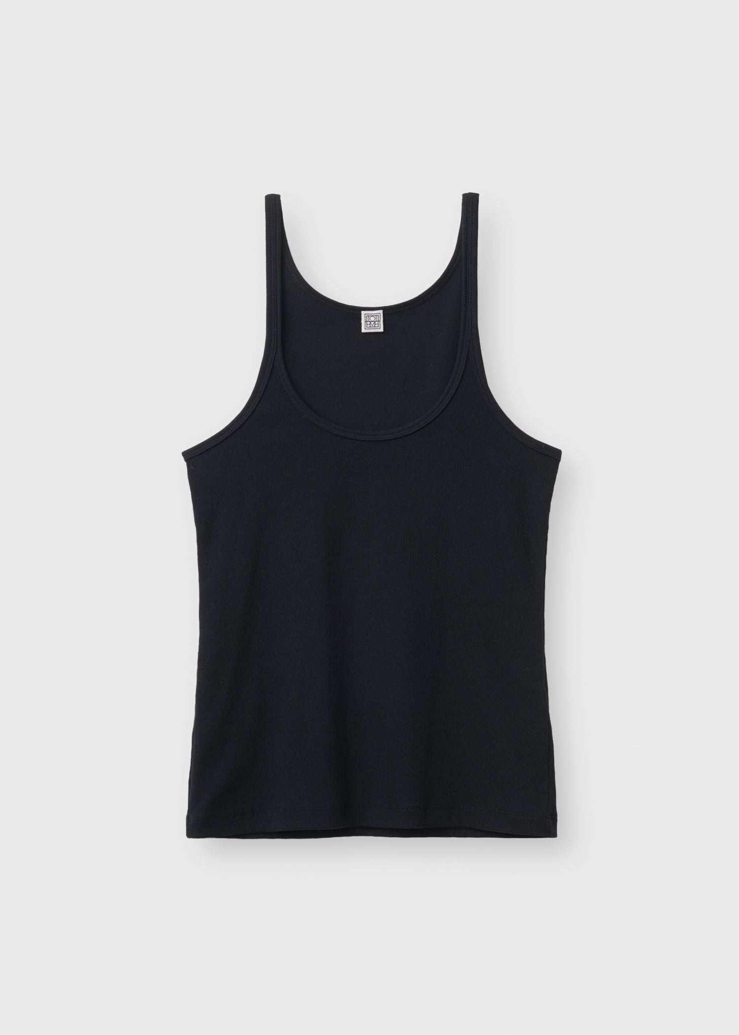 Scoop neck rib tank black - 1