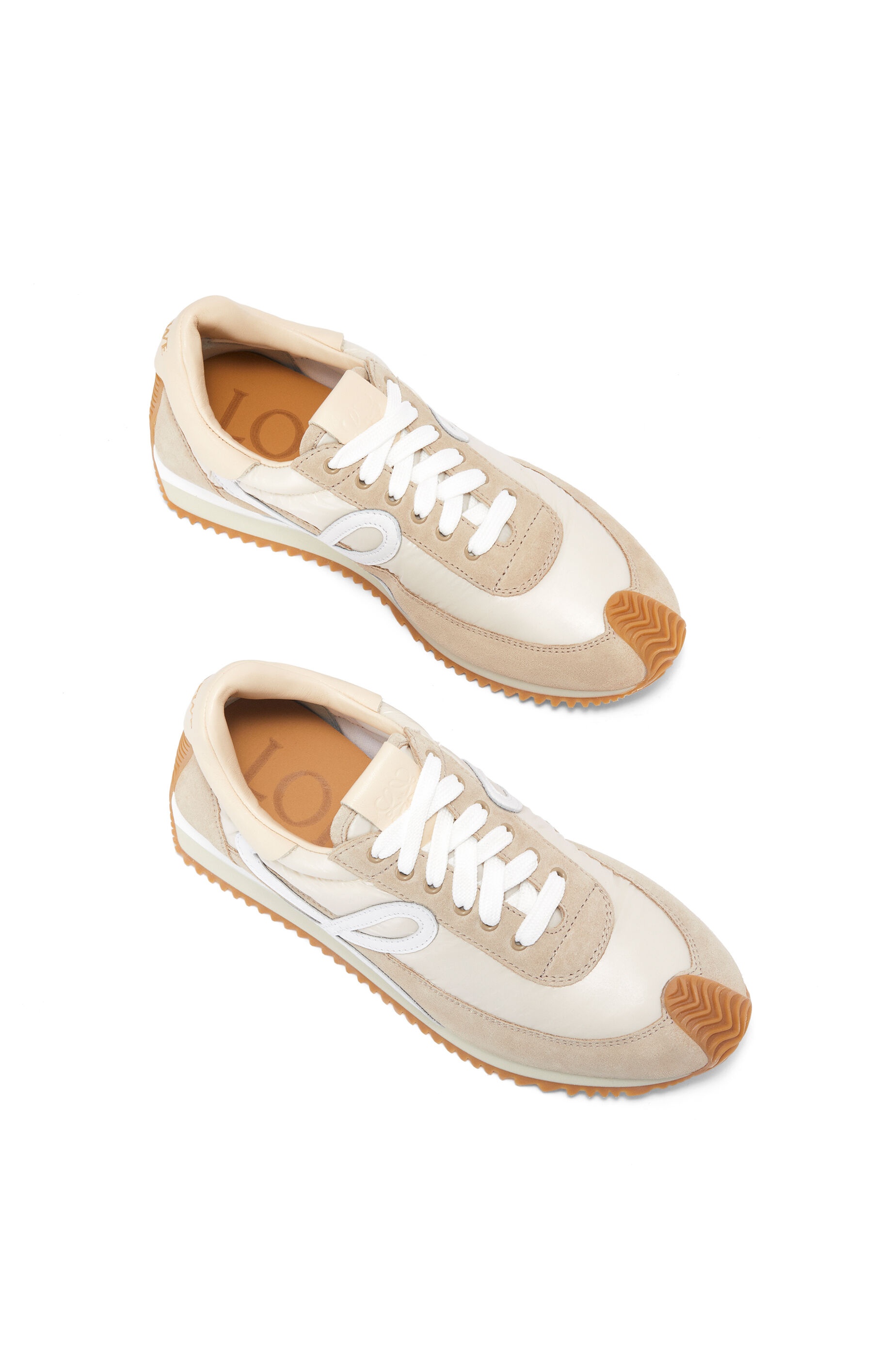 Padded flow runner in nylon and suede - 3