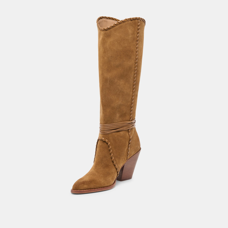 JODY BOOTS LT BROWN SUEDE 6
