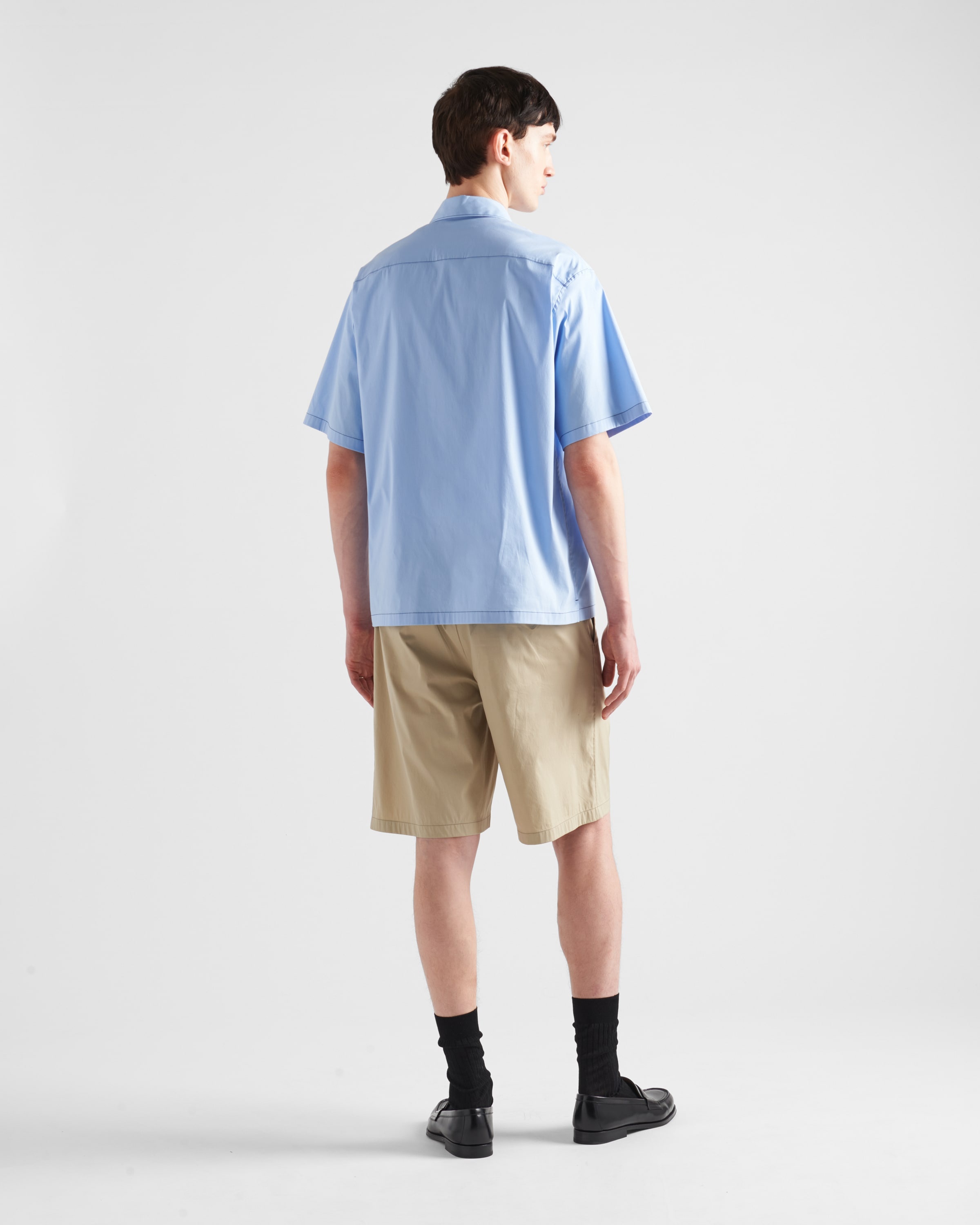 Short-sleeved stretch cotton shirt - 5
