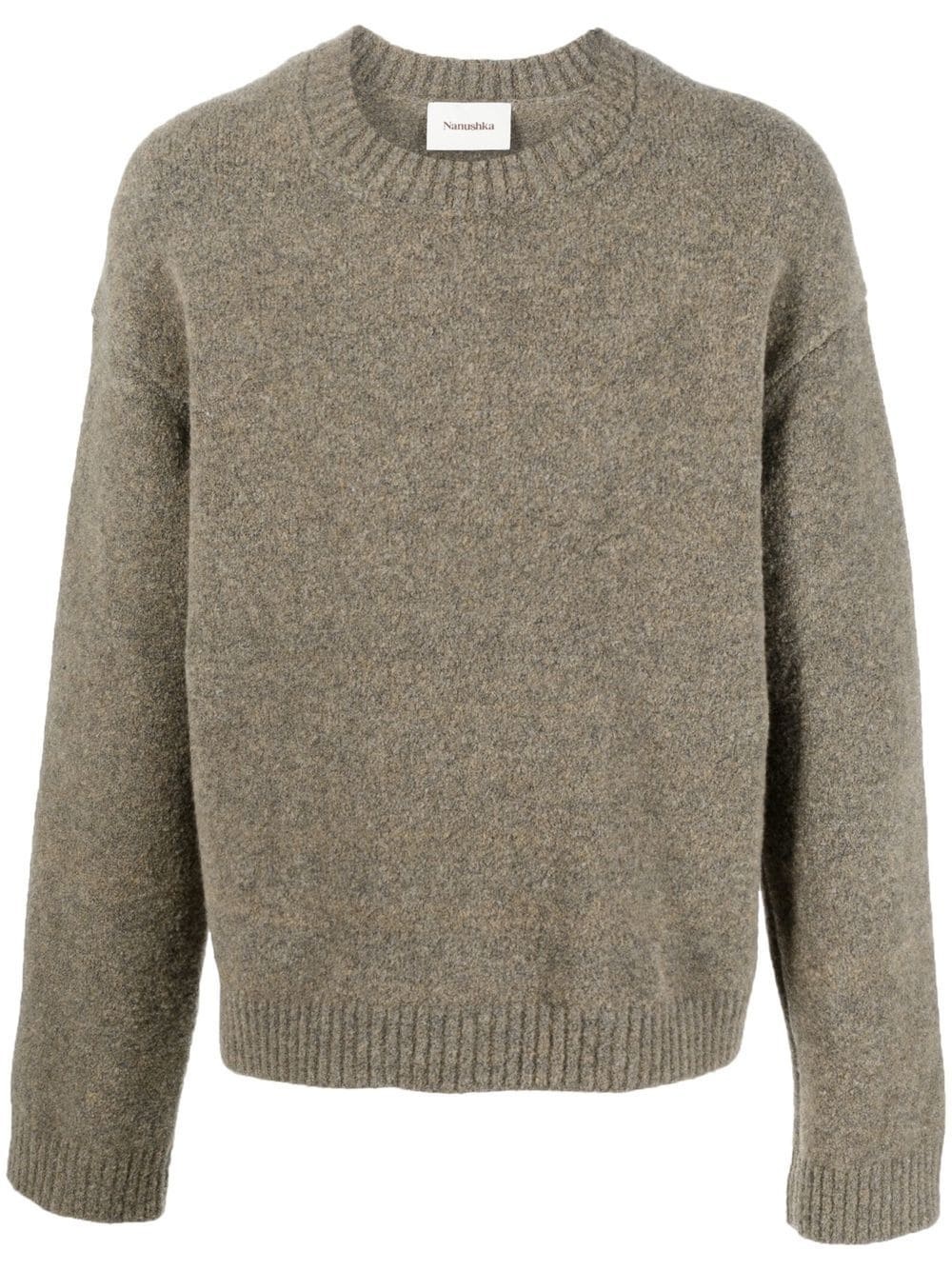 wool crew-neck jumper - 1
