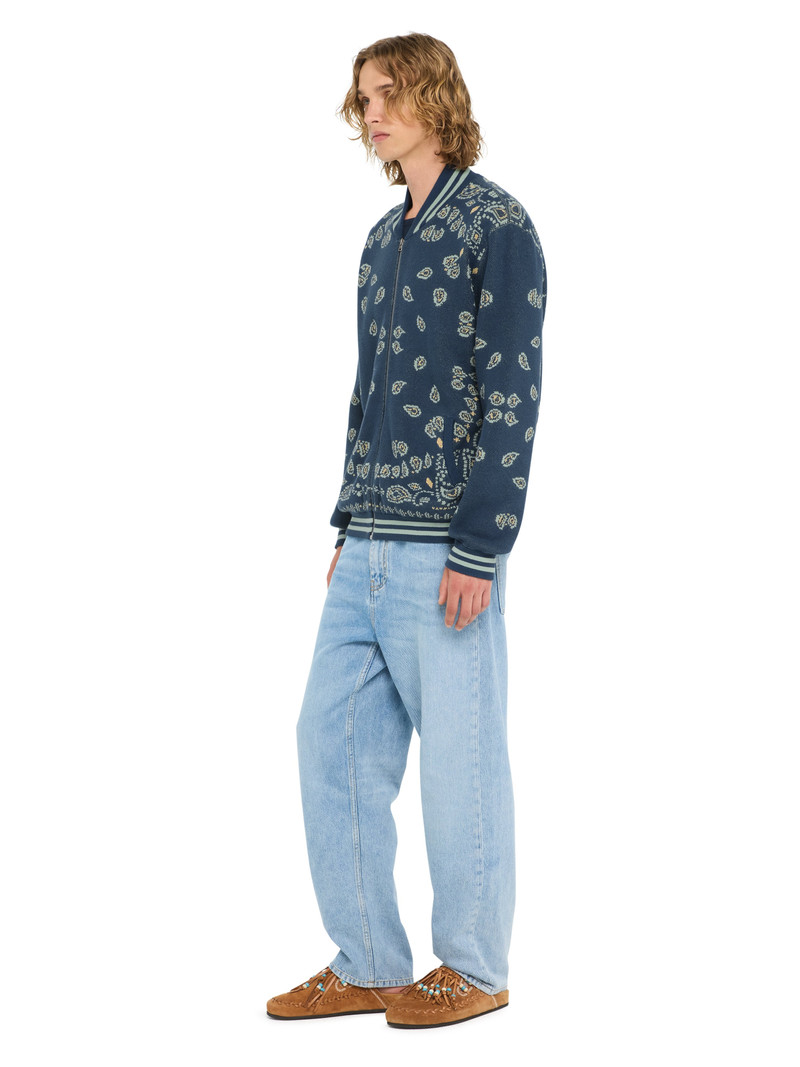 Bandana Piquet Jacquard Bomber Jacket 5