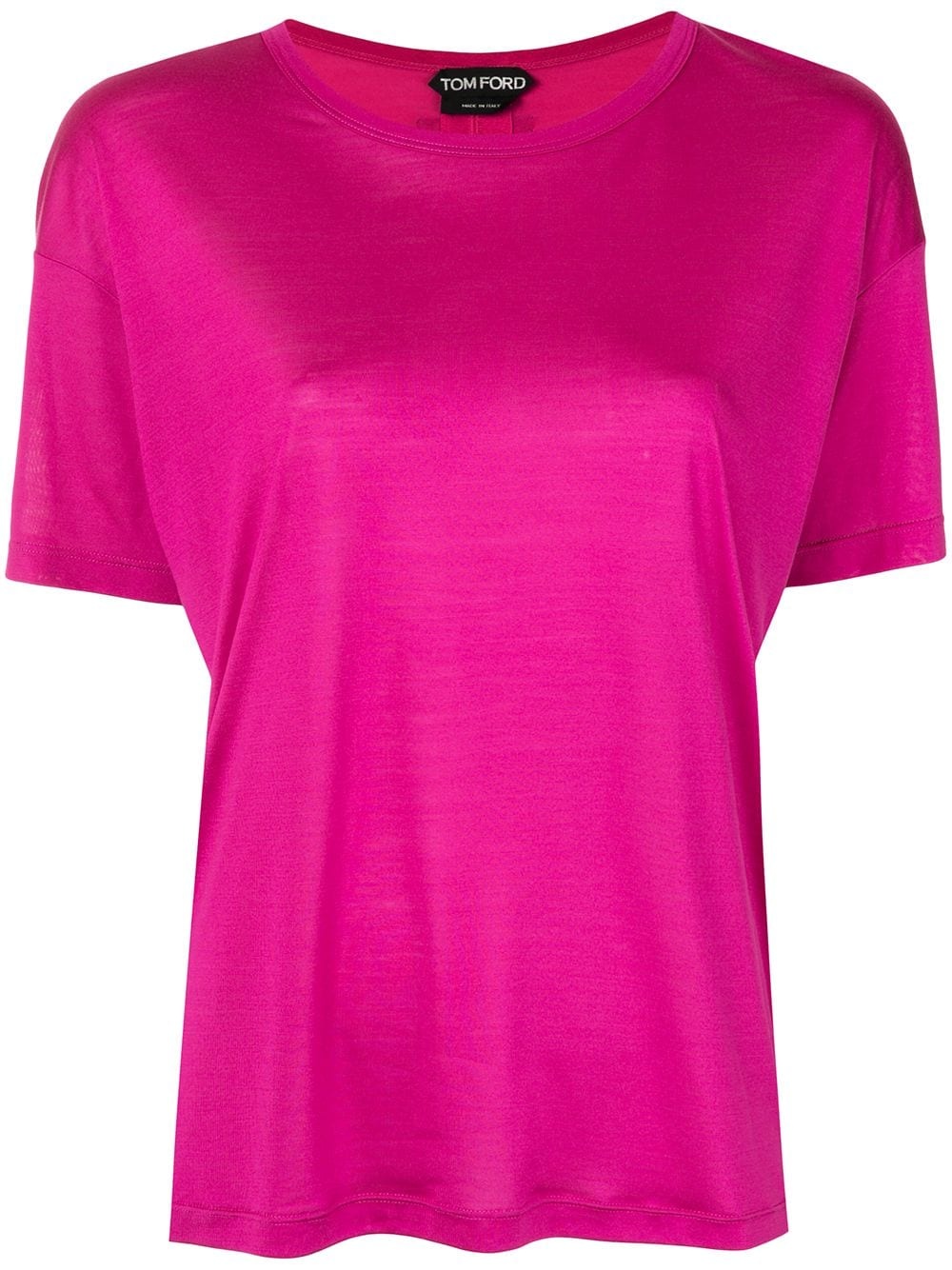 short-sleeve silk T-shirt - 1