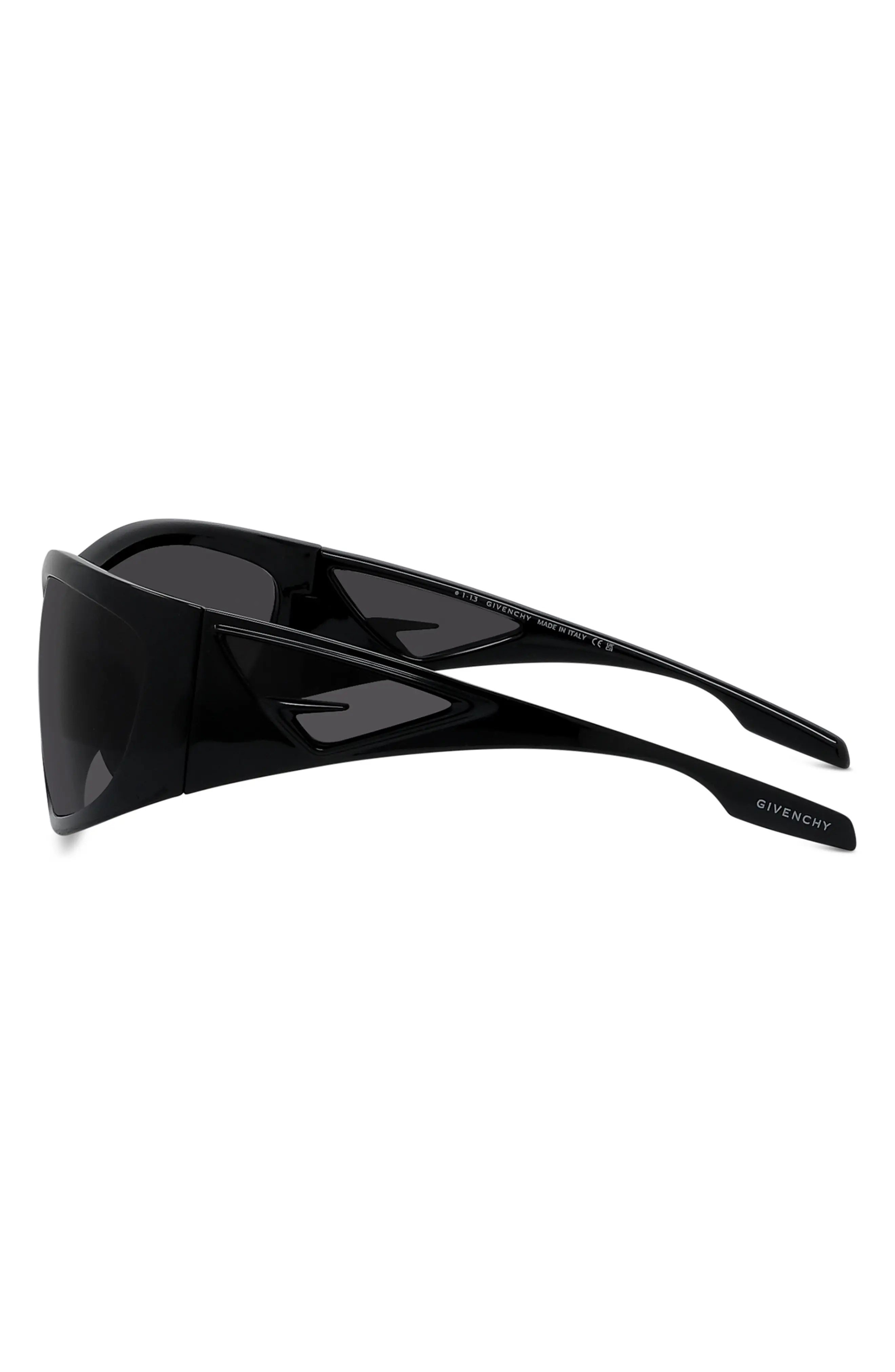 Givcut 67mm Oversize Geometric Sunglasses in Shiny Black /Smoke - 5