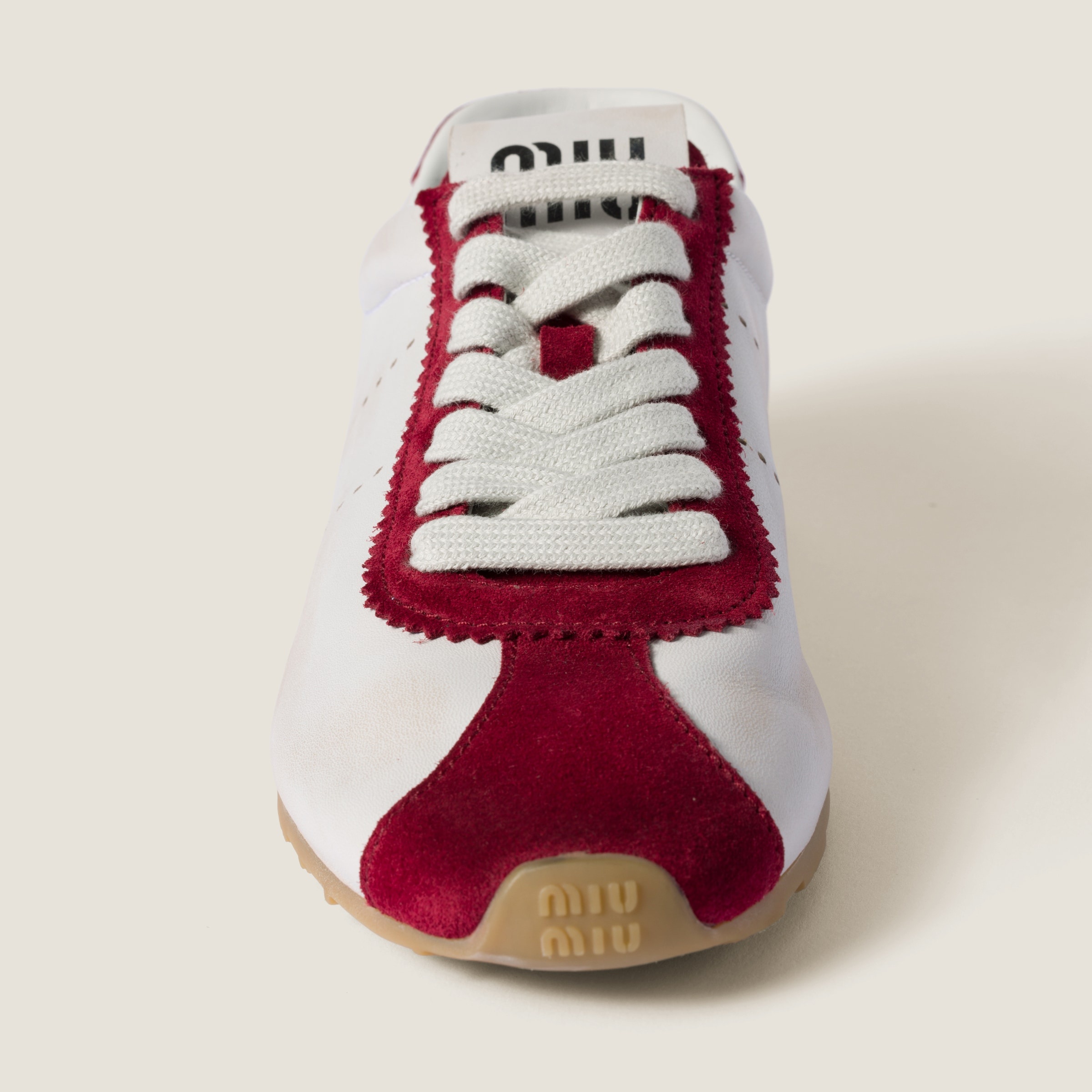 Plume nappa leather and suede sneakers - 4