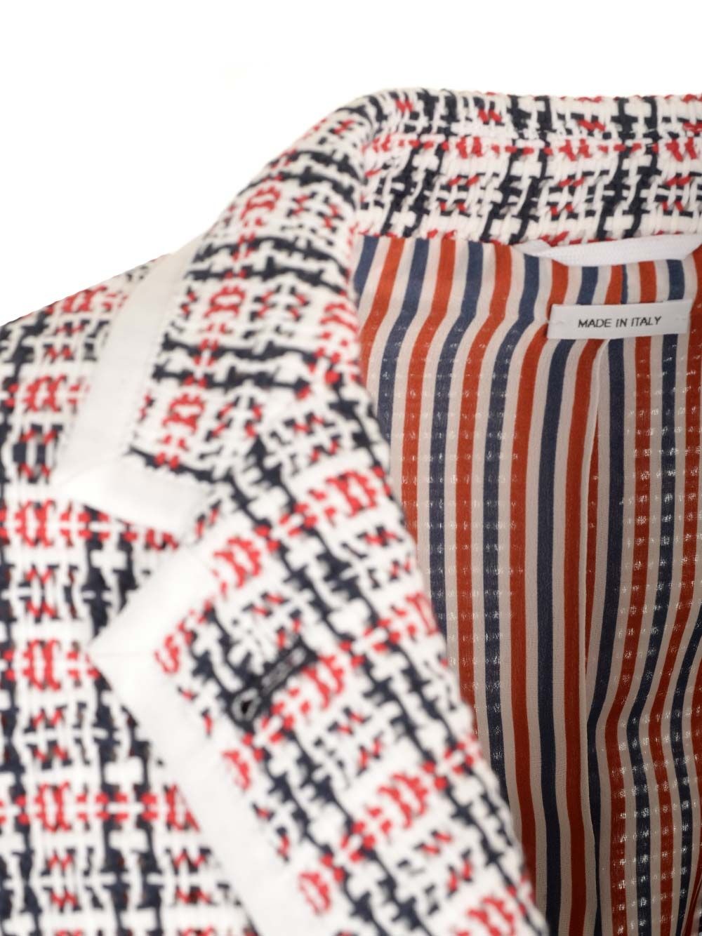 Cotton Tweed Blazer Jackets White - 3