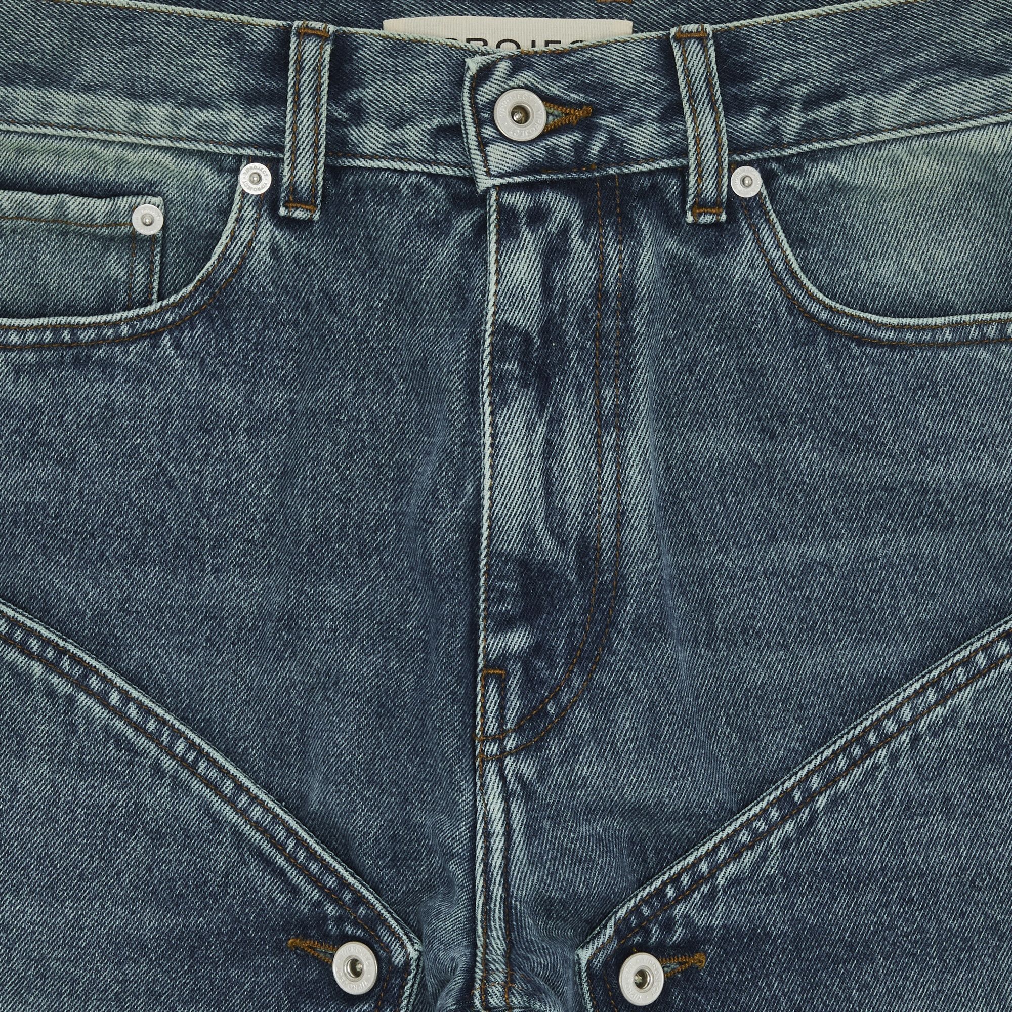 Y/Project Evergreen Snap Off Jeans 'Vintage Blue' - 3
