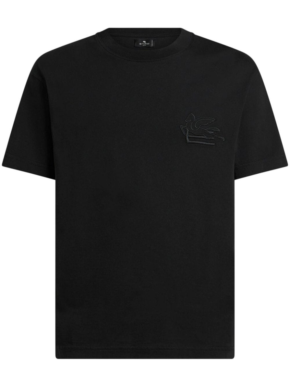 logo-embroidered cotton T-shirt - 1