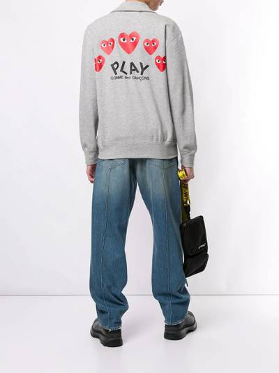 Comme des Garçons PLAY rear logo print hoodie outlook