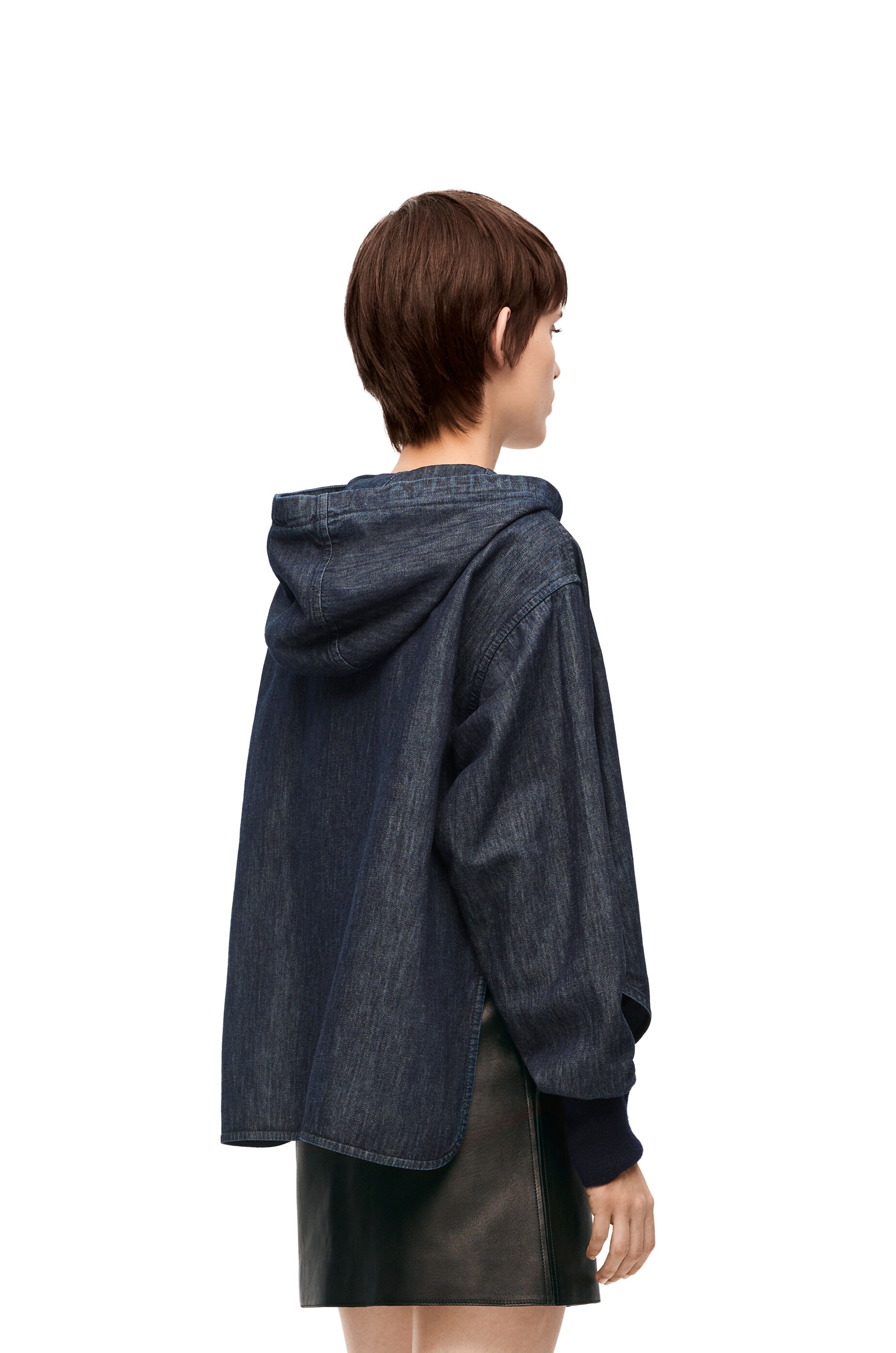 Hooded jacket in denim - 4