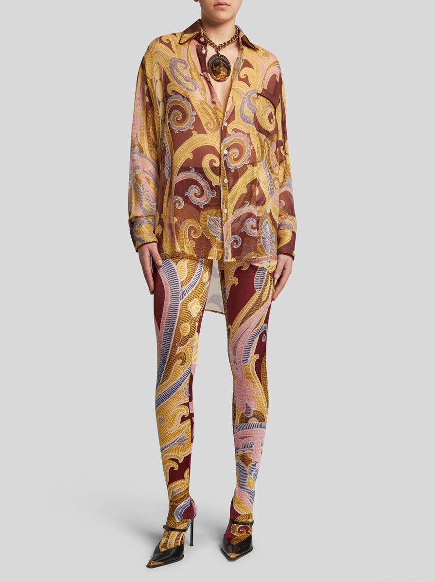 BAROQUE PAISLEY TIGHTS - 3