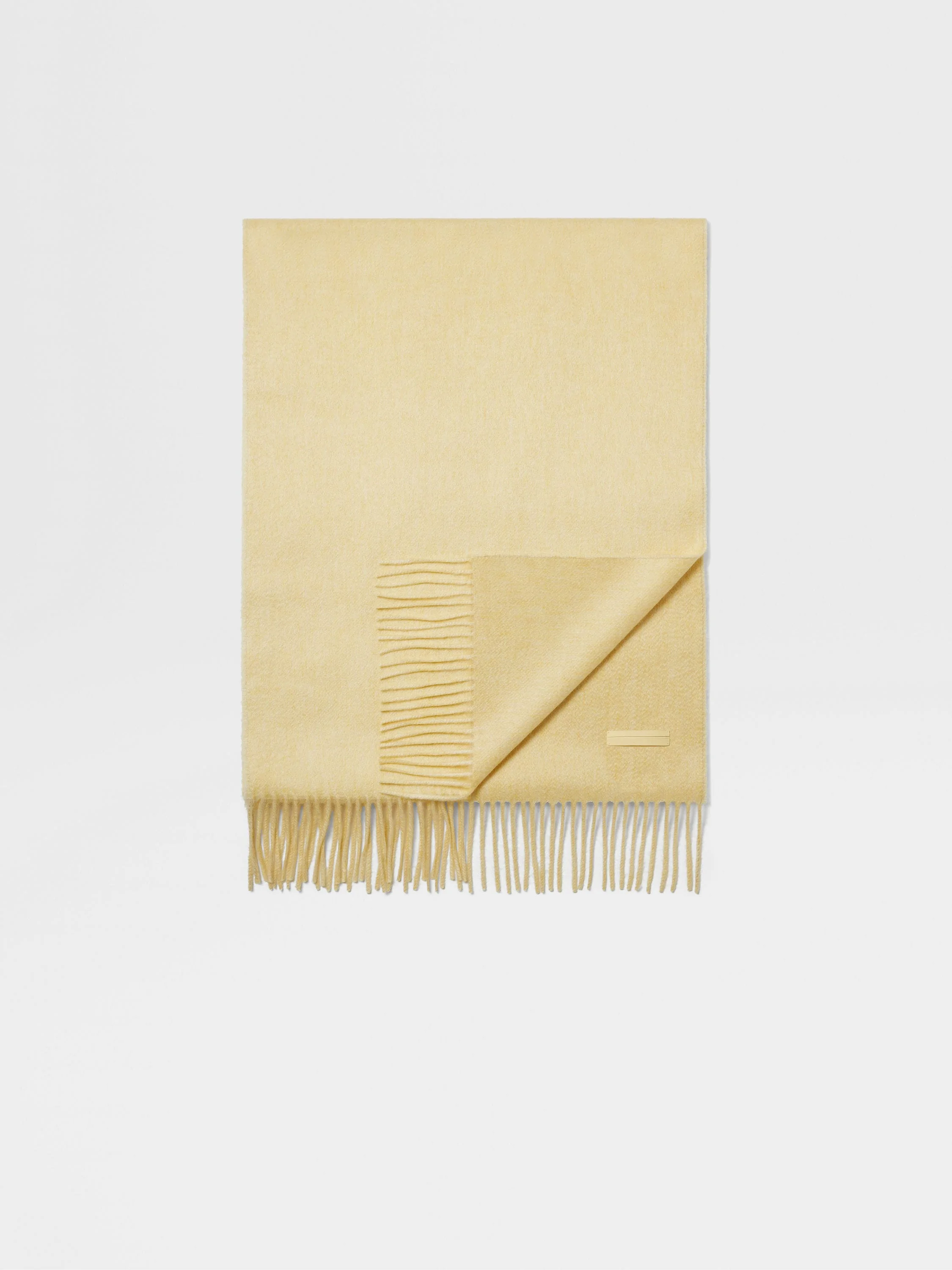 PASTEL YELLOW OASI CASHMERE SCARF - 1