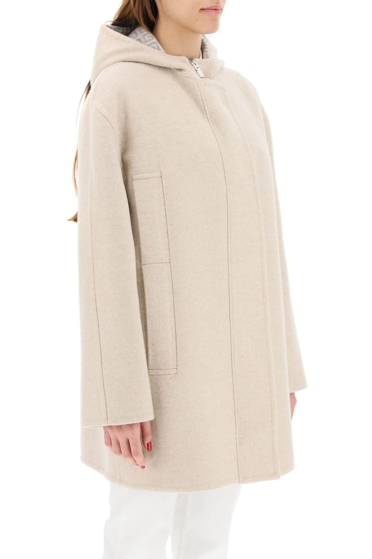 DUFFLE COAT IN WOOL, CASHMERE AND SILK - 3