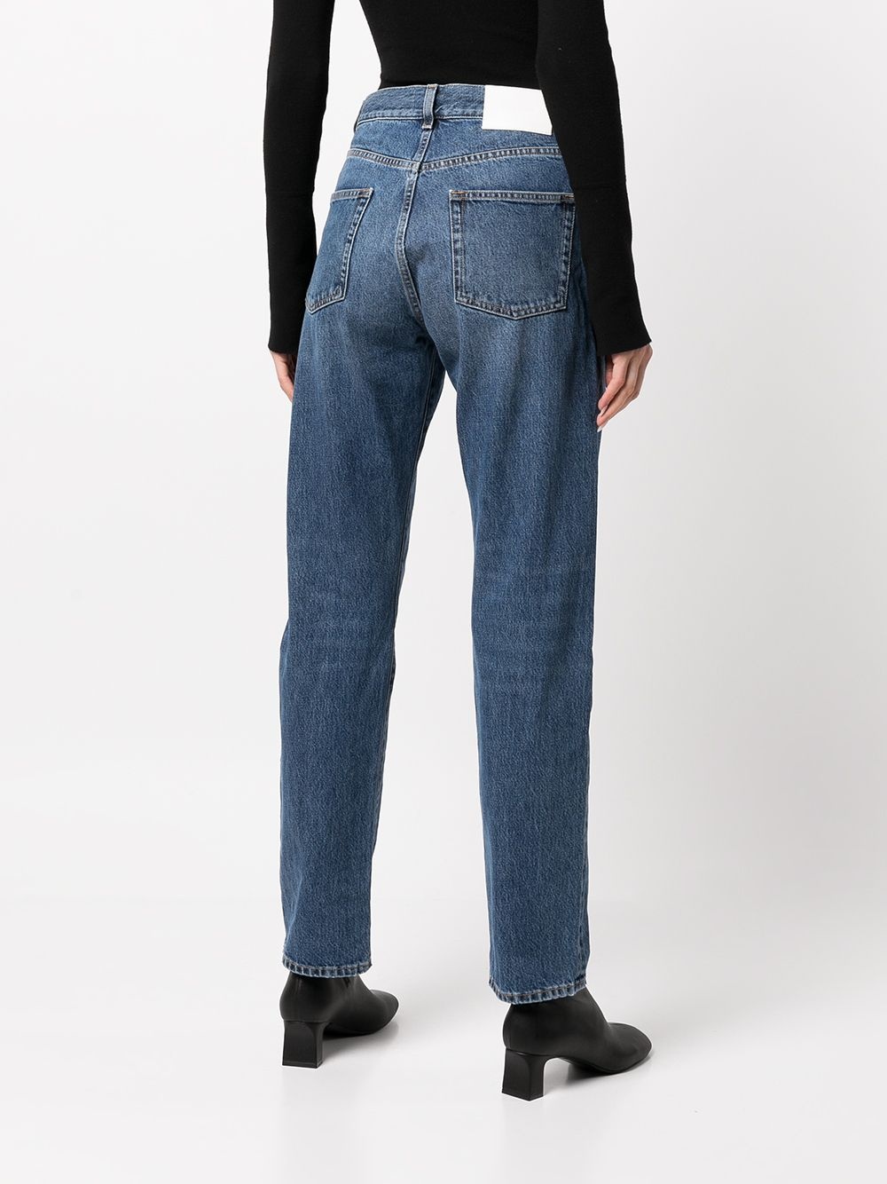 high-rise straight-leg jeans - 4