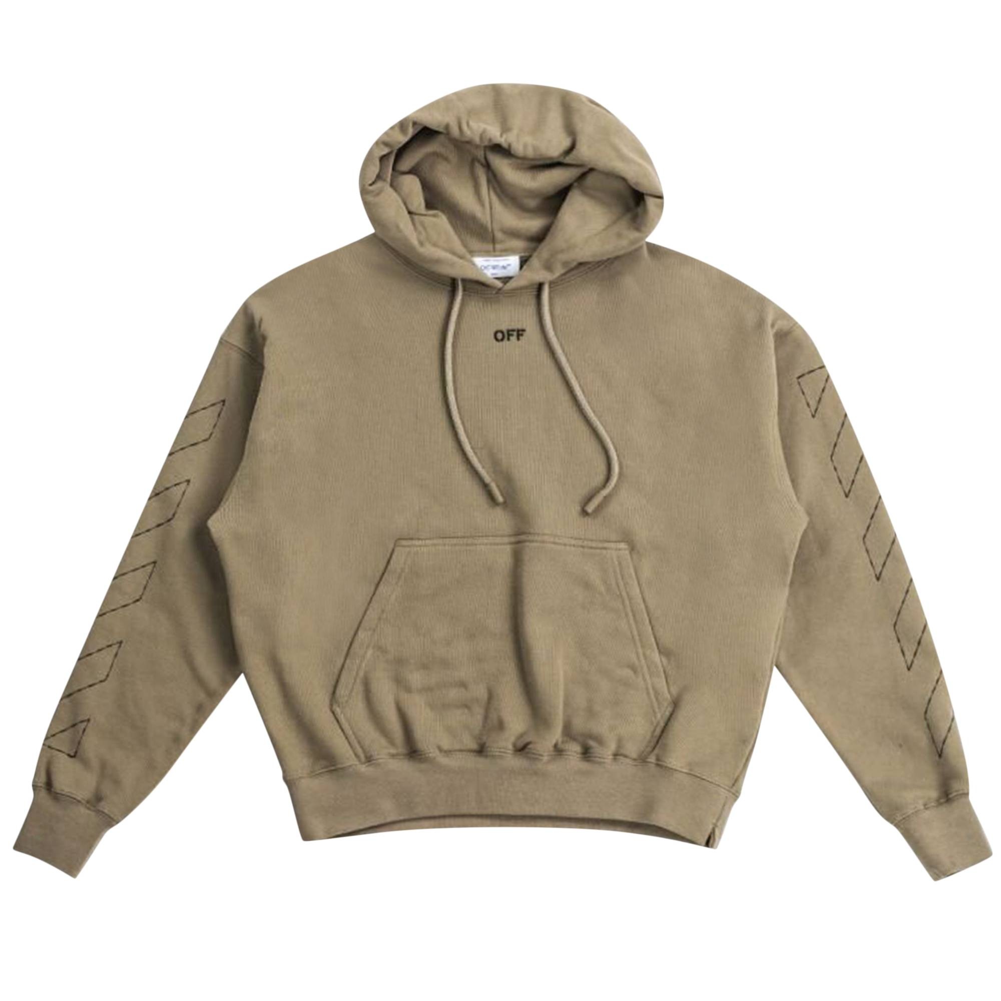 Off-White Off Stitch Skate Hoodie 'Beige/Black' - 1