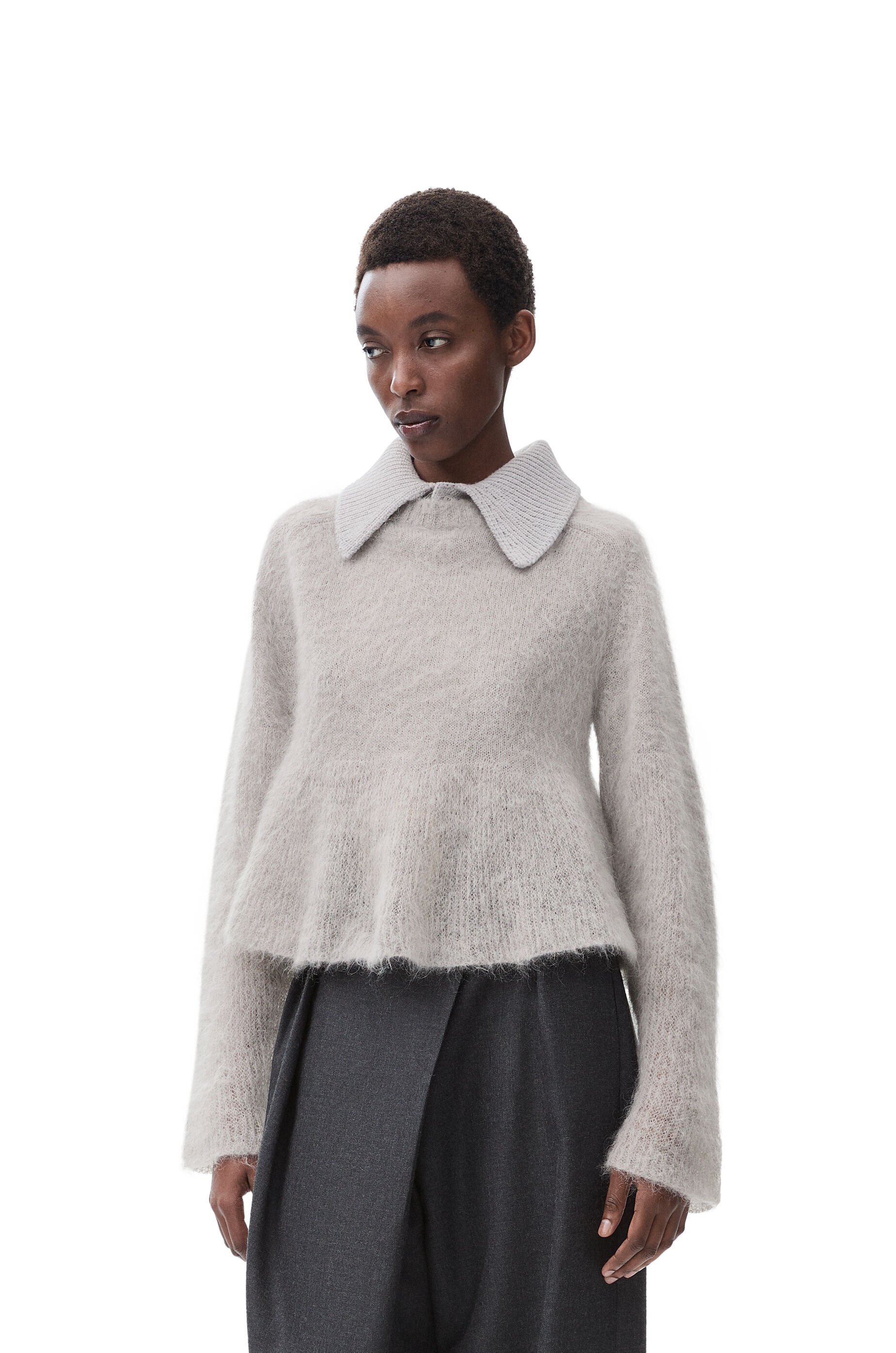 Polo sweater in mohair blend - 3