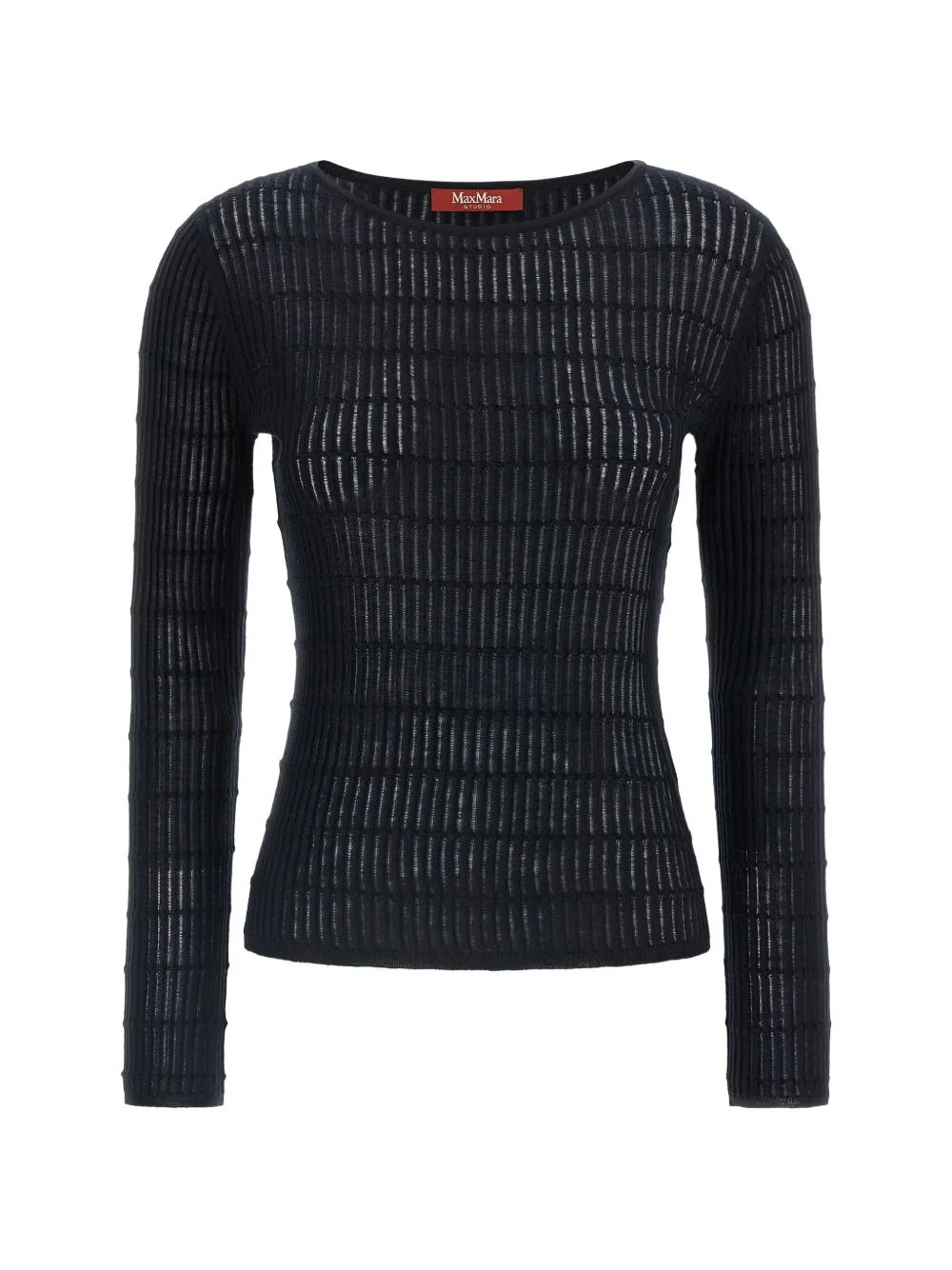 ribbed boat-neck sweater - 1