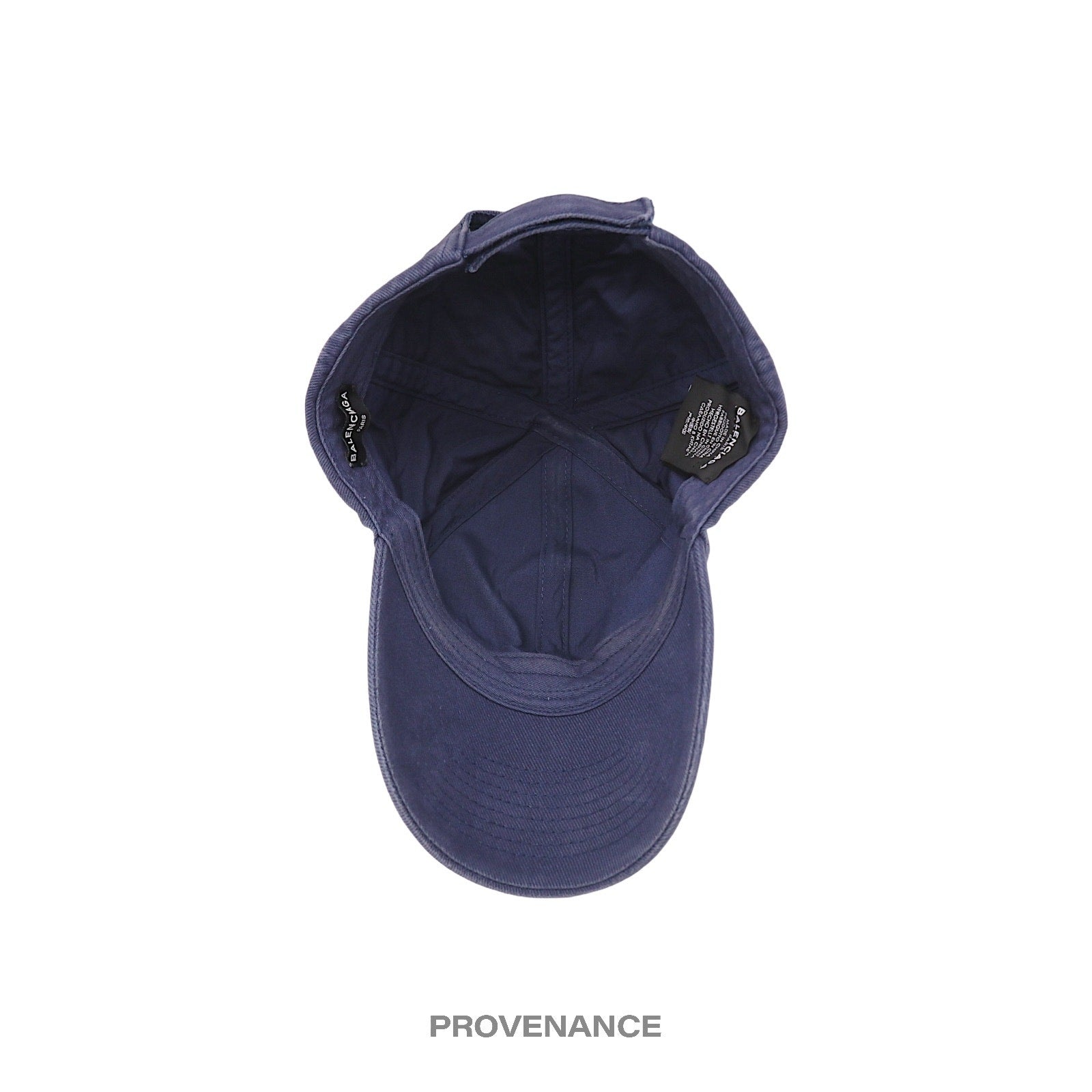 Balenciaga Embroidered Logo Cap - Washed Navy - 7