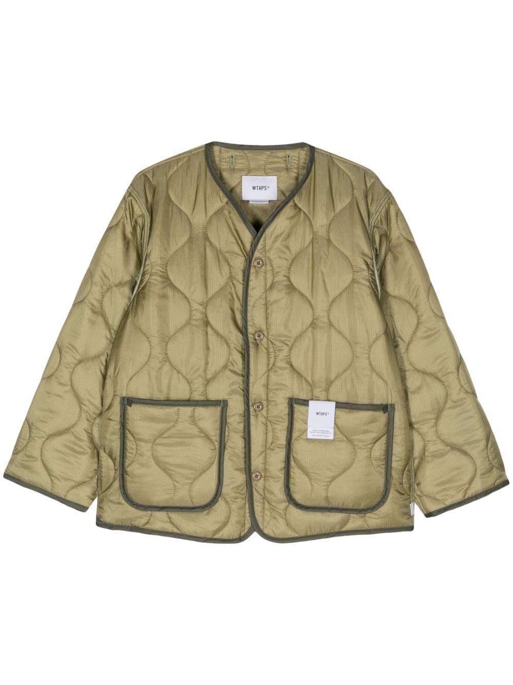 quilted military jacket - 1