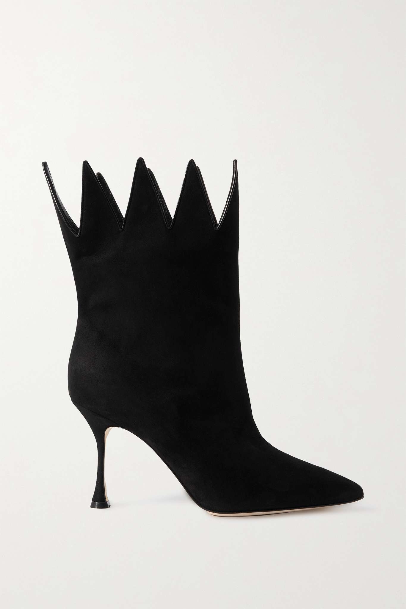 Chicuelo 90 leather-trimmed suede ankle boots - 1