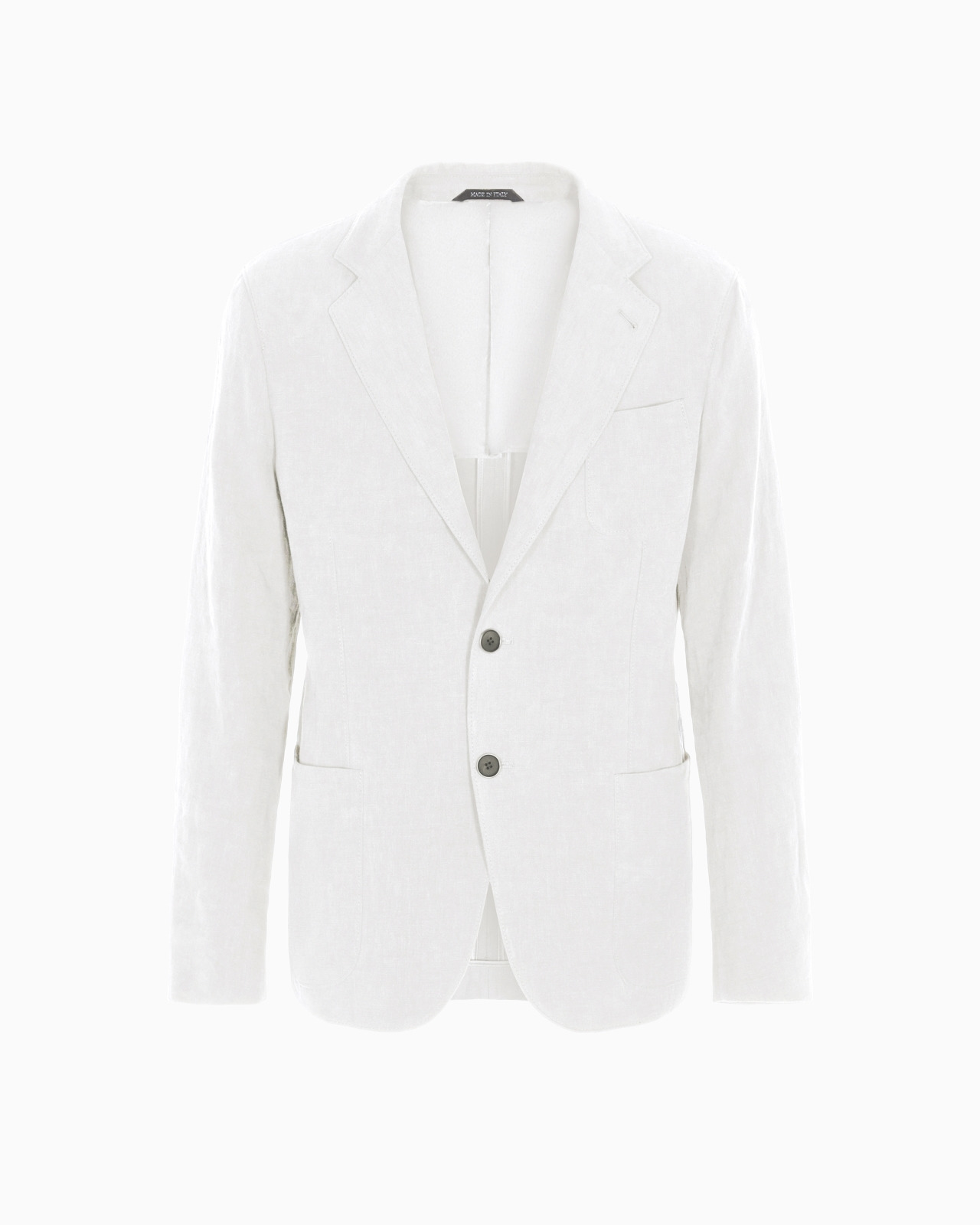 Upton line single-breasted jacket in pure linen canvas - 1
