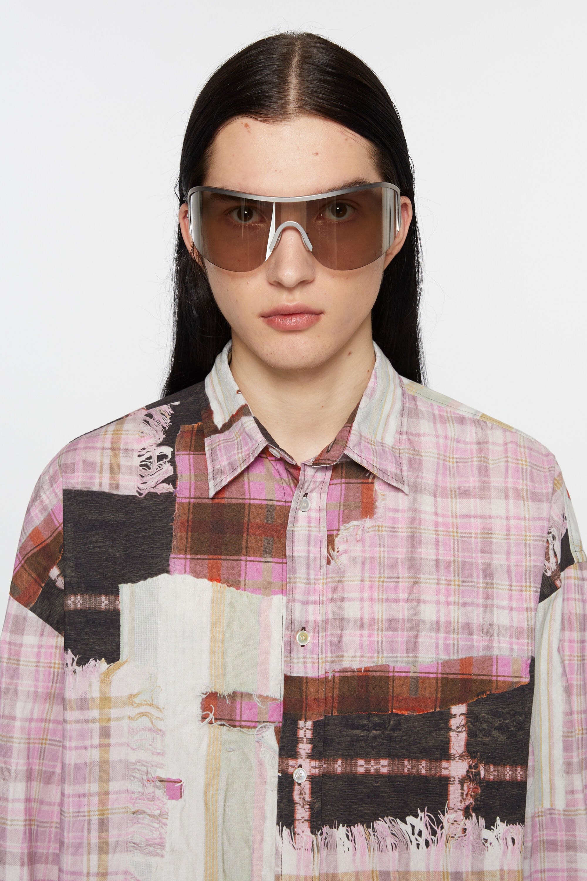 Print button-up shirt - Pink multicolor - 4