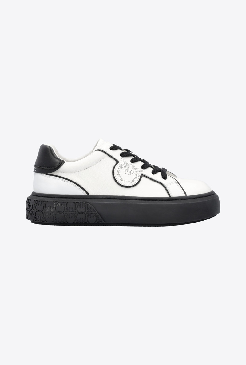 LEATHER SNEAKERS WITH CONTRASTING DETAILS 1
