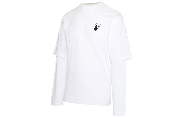 Off-White FW21 White Arrow Long Sleeves Ordinary Version Unisex White OMAB066F21JER004-0110 - 3