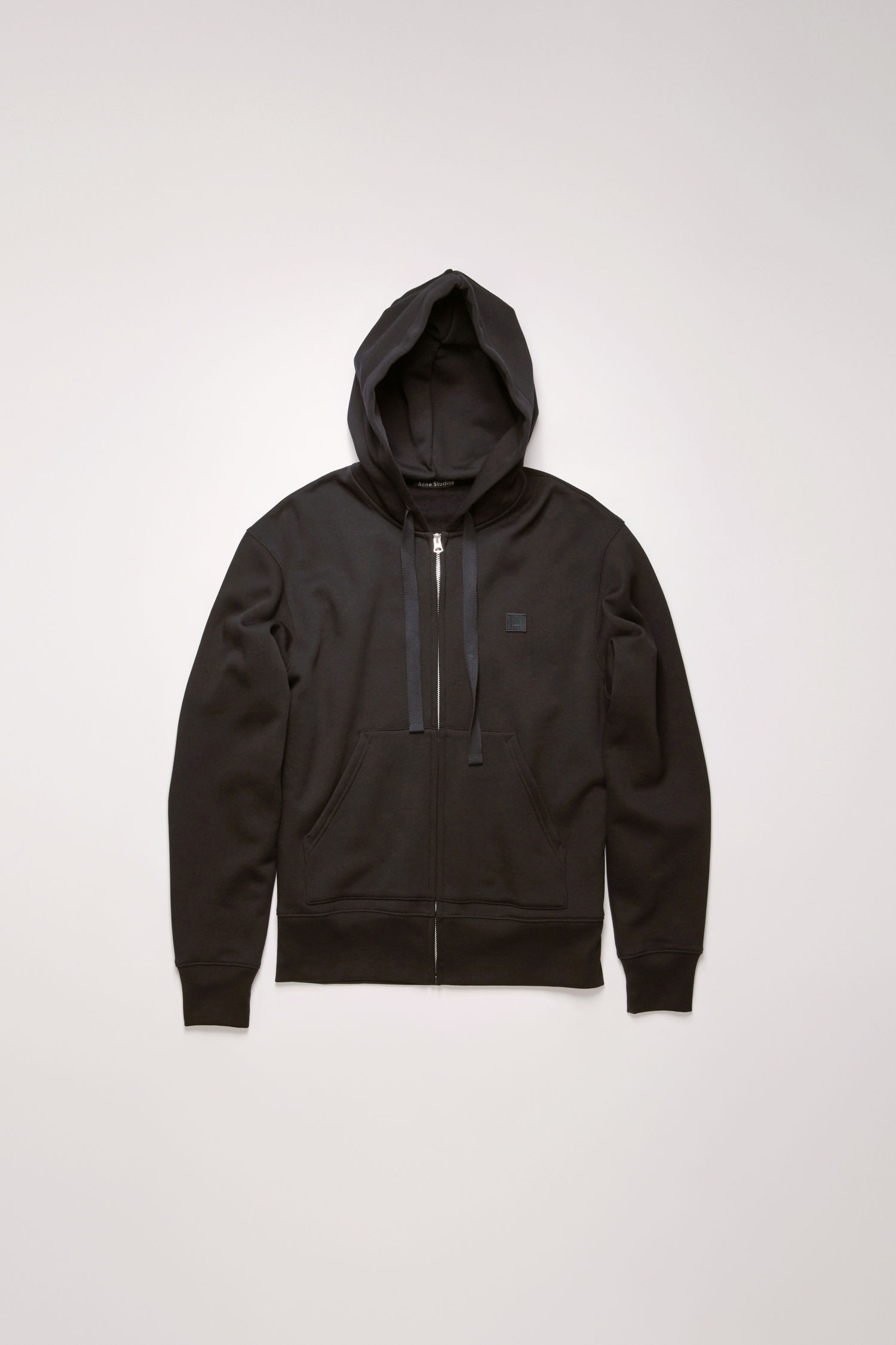 Classic fit hooded zip-up sweatshirt black - 1