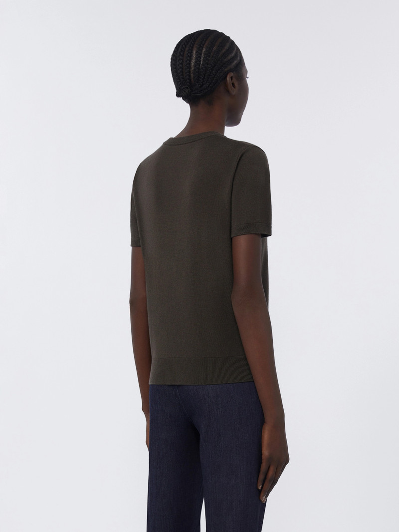 MAGENTA Soft wool sweater - DARK GREEN 4