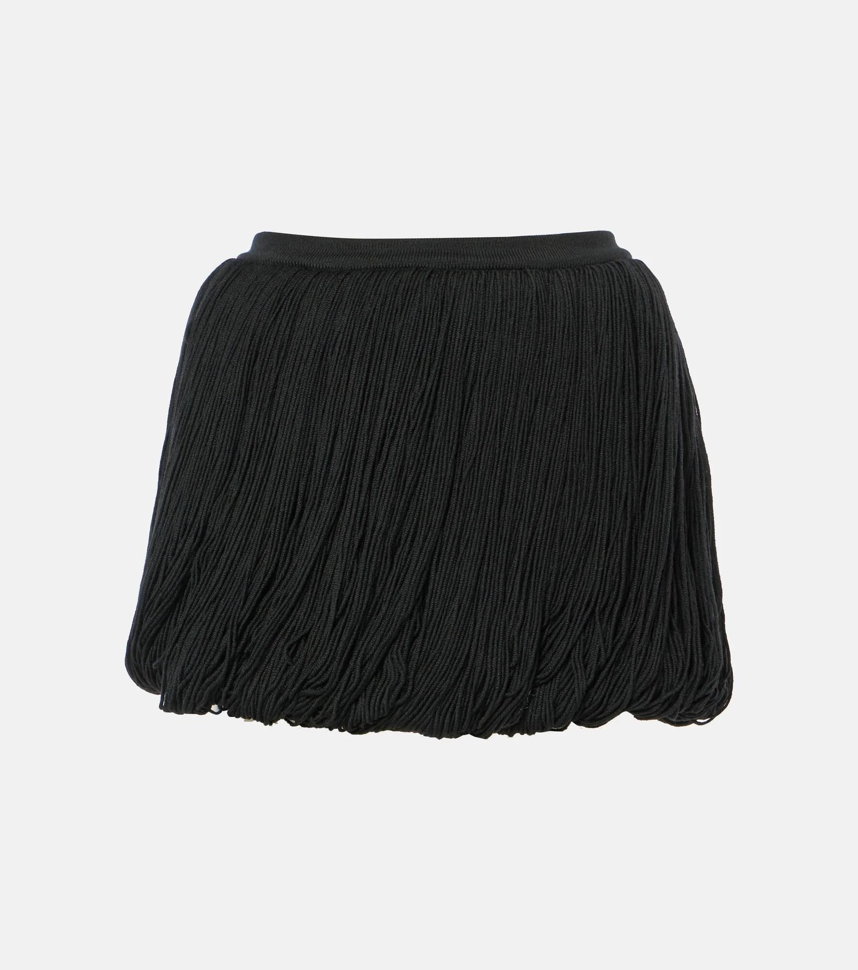 Fringed wool miniskirt - 1