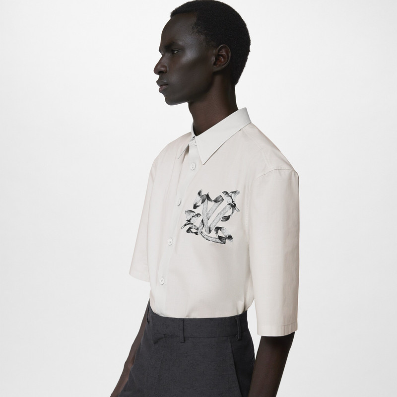 Printed Short-Sleeved Cotton Shirt 5