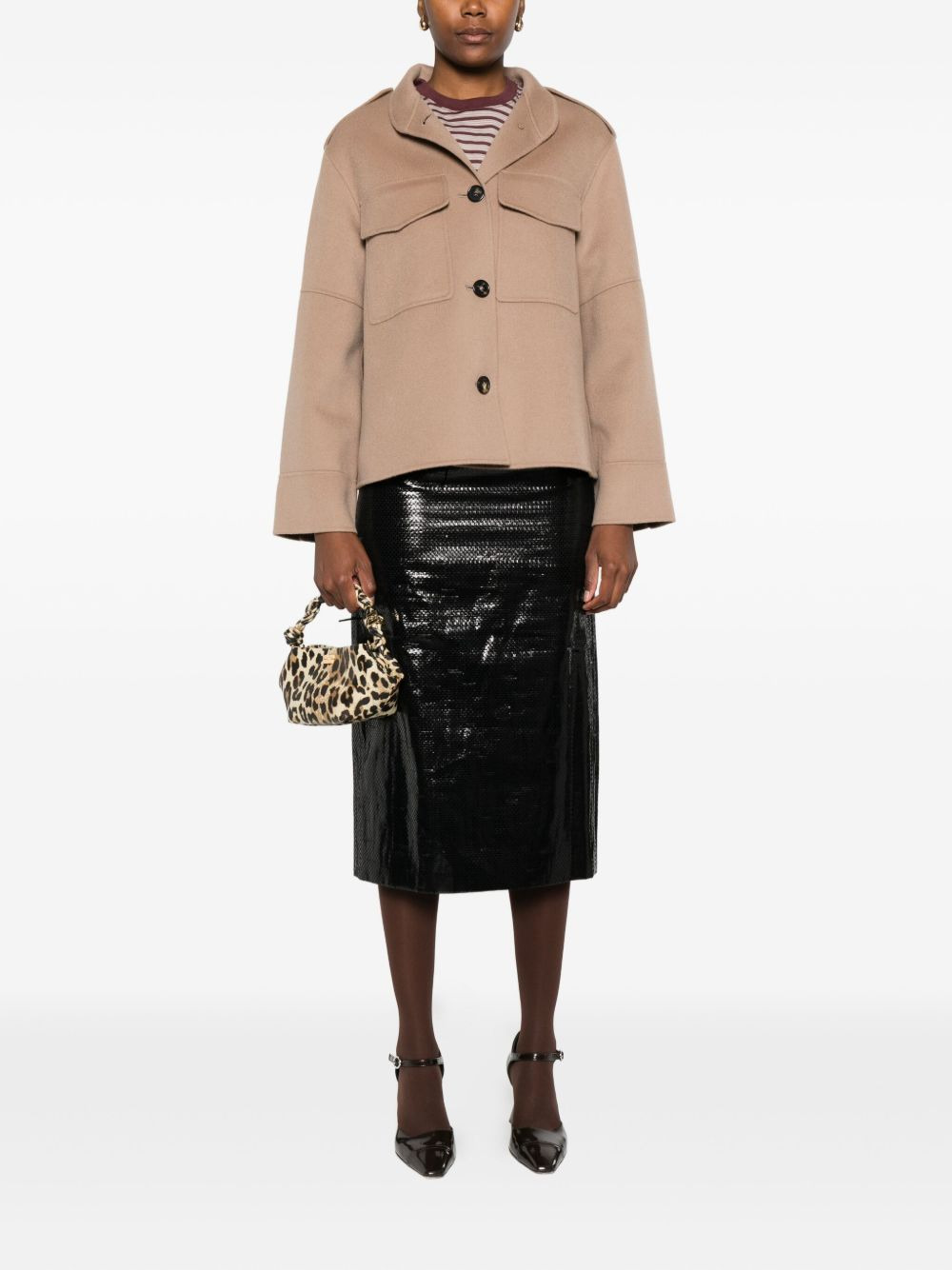 flap-pocket button jacket - 2