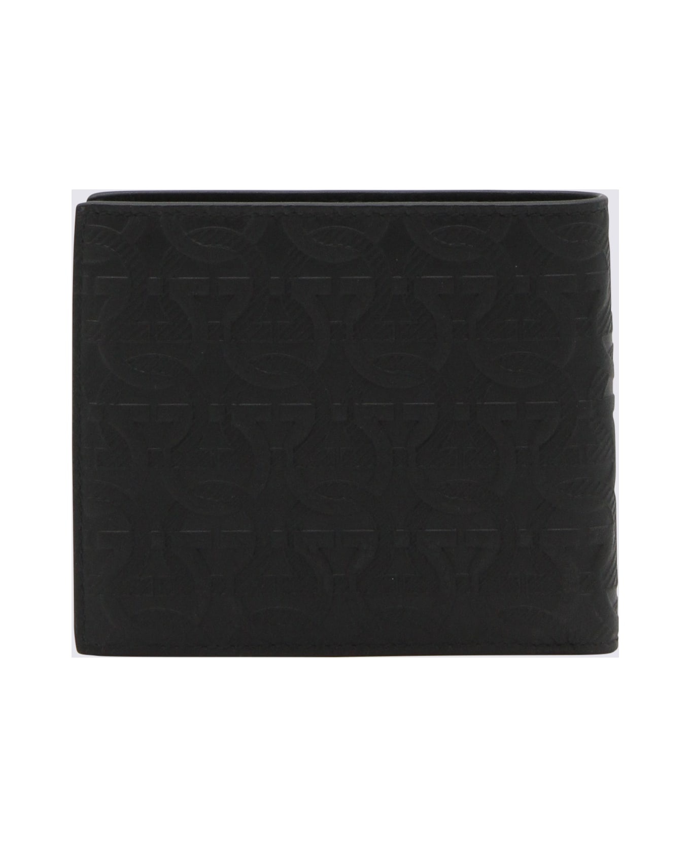 Black Leather Gancini Wallet - 2
