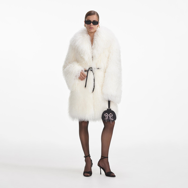 Cream Shearling Coat 1
