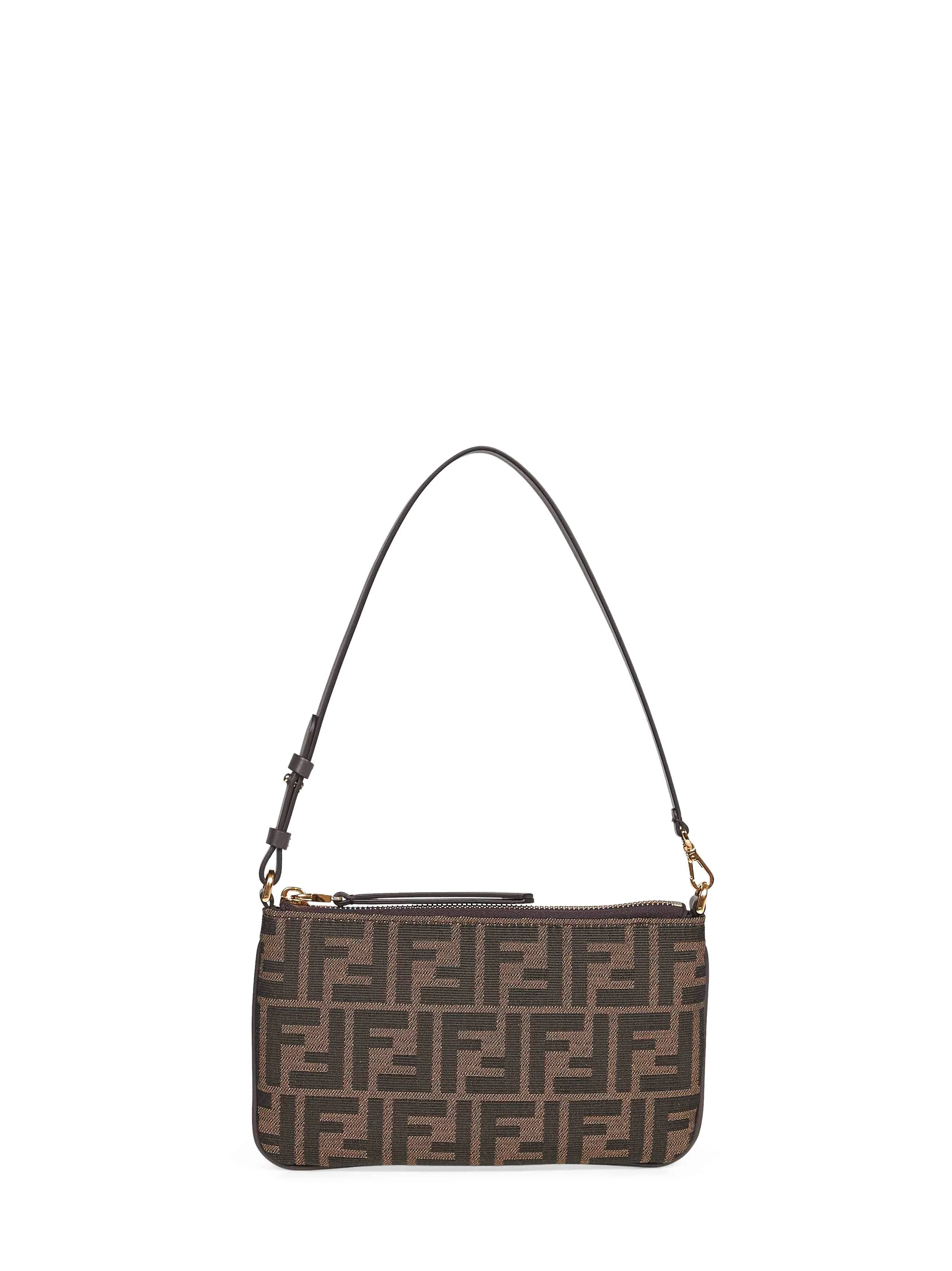 Fendi Women Brown Flat Baguette Pouch Bag - 1
