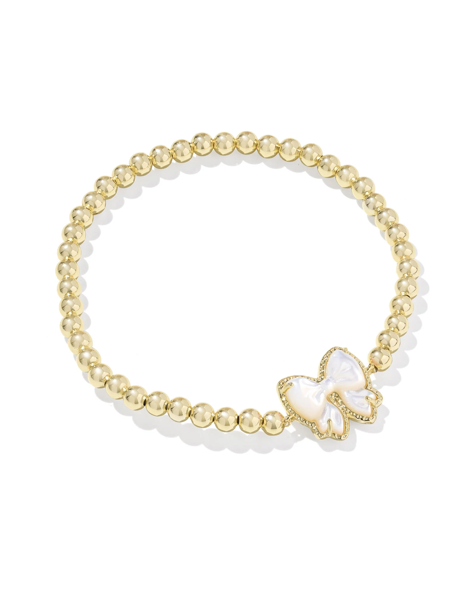 Haley Bow Gold Stretch Bracelet - 1